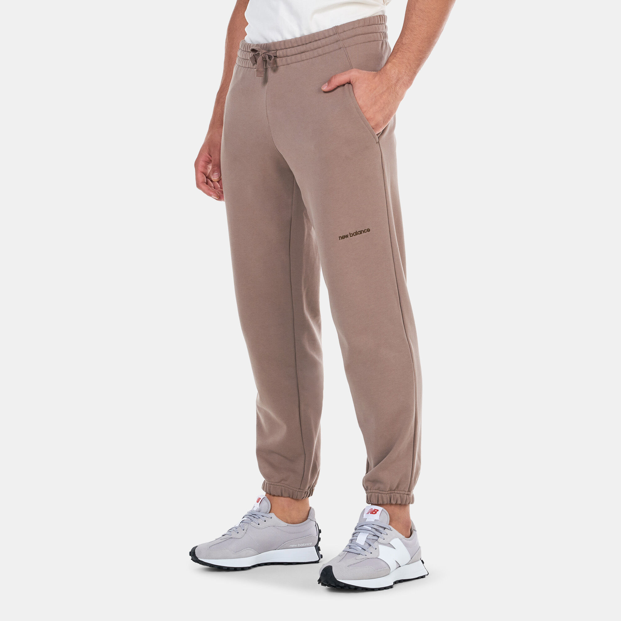 New balance mens slim fleece pants clearance