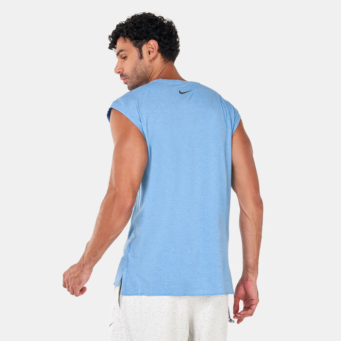 Nike Men's Dri-FIT Yoga Tank Top Blue image number 1