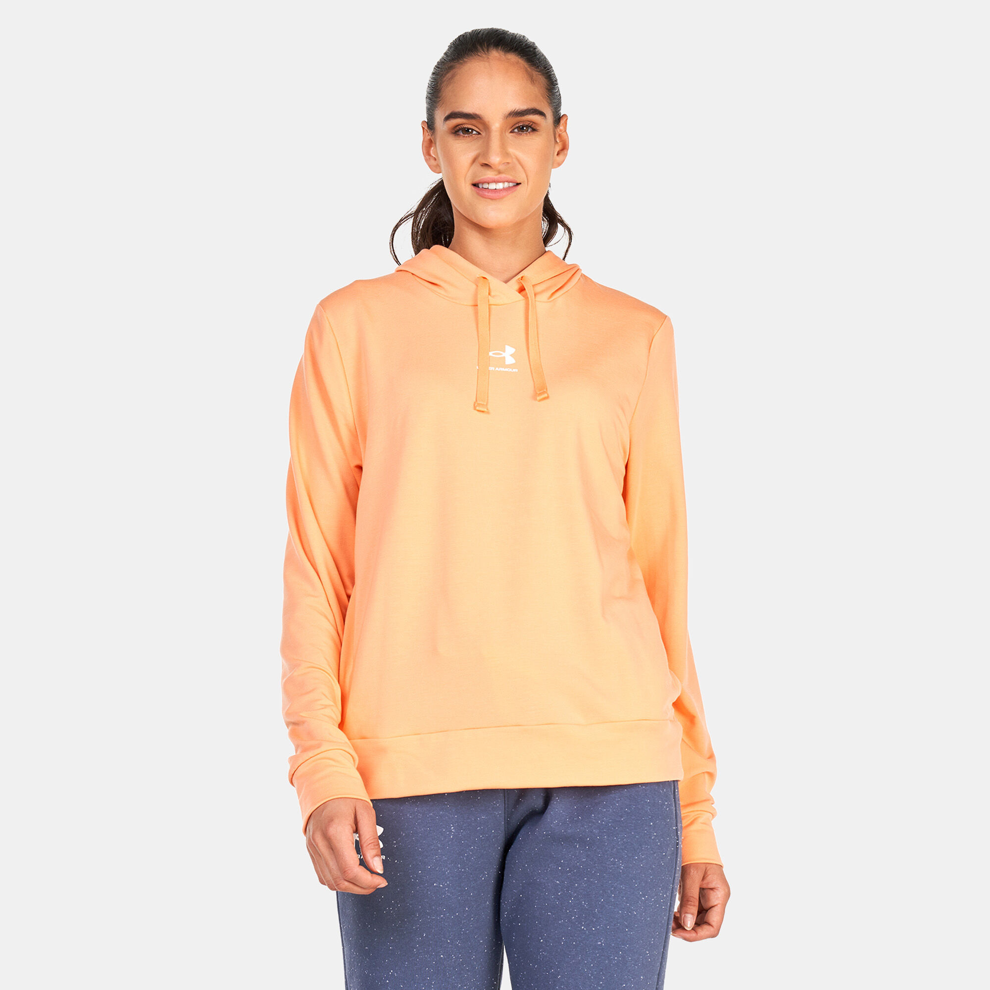 Under armour orange hoodie discount