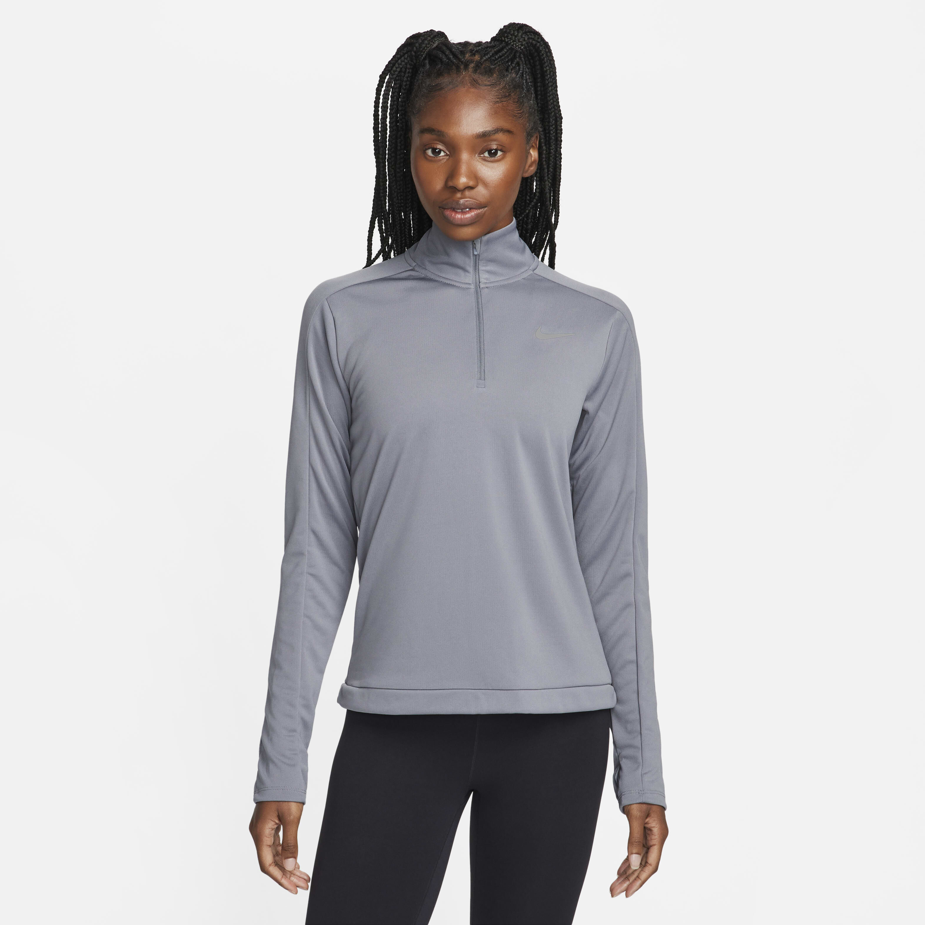 Women s Dri FIT Pacer 1 4 Zip Sweatshirt Grey Nike in Kuwait SSS