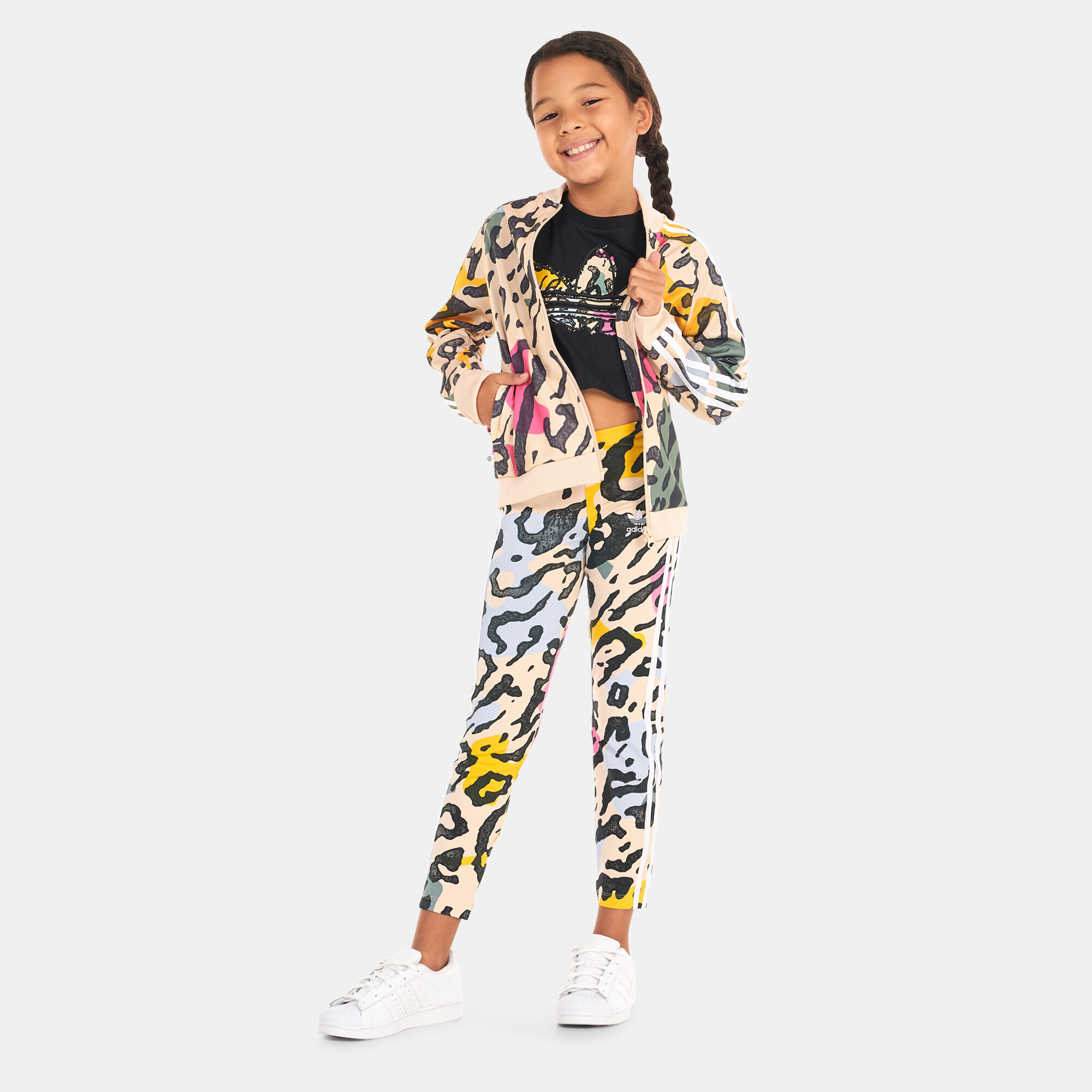 Adidas animal print tracksuit discount