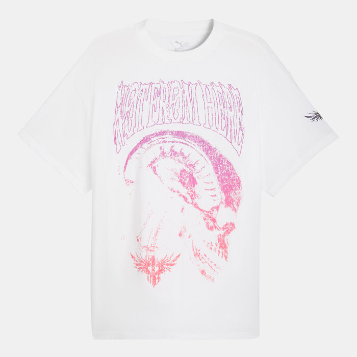 PUMA Men's LaMelo World Tour-Nament T-Shirt White image number 5