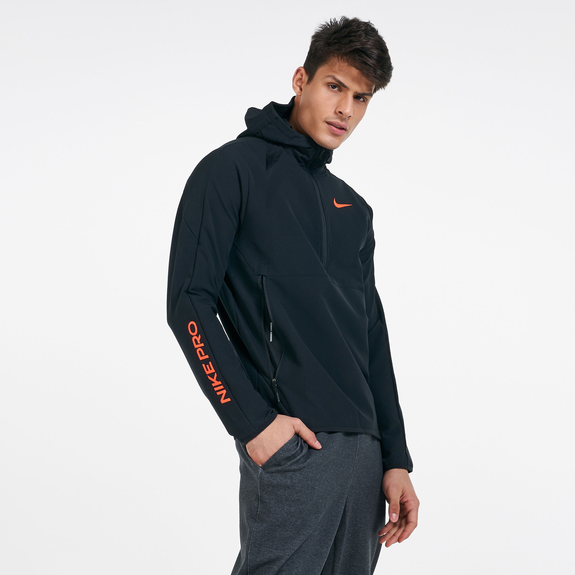 Nike pro half zip on sale