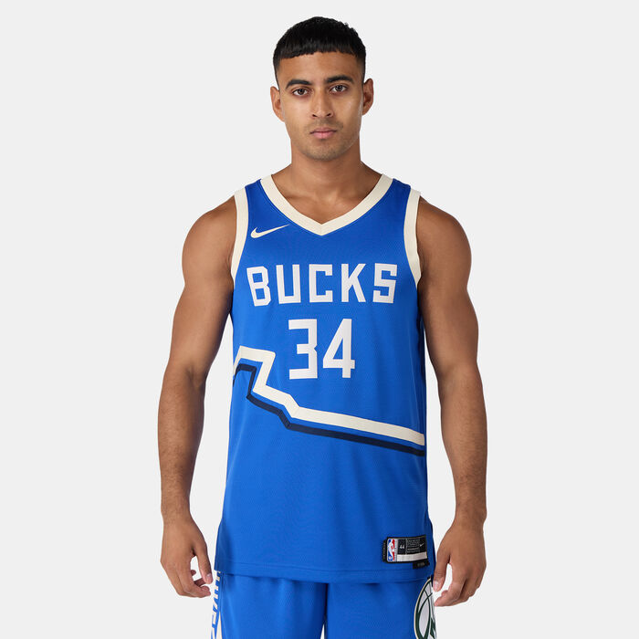 Nike Men's NBA 23/24 Milwaukee Bucks City Edition Swingman Basketball Jersey Blue image number 0