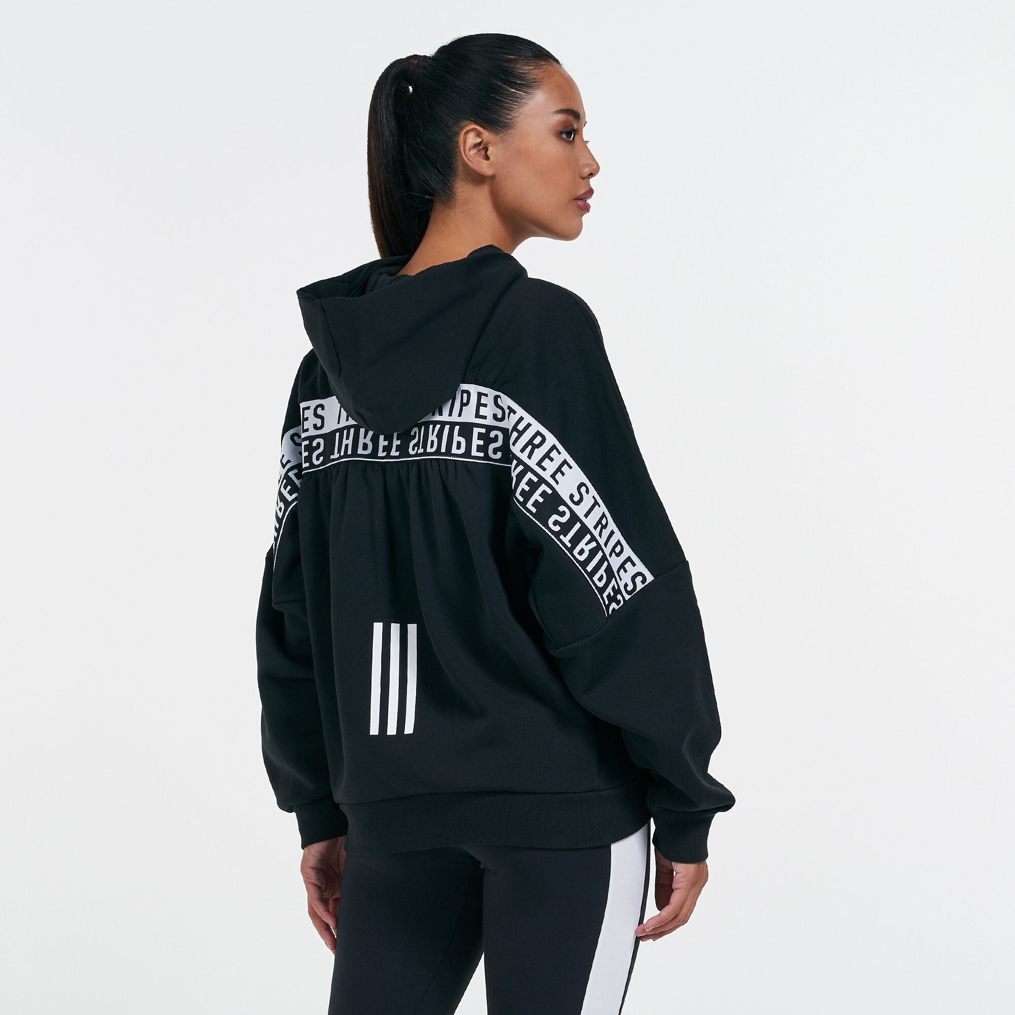Adidas 3 stripe hoodie women's top
