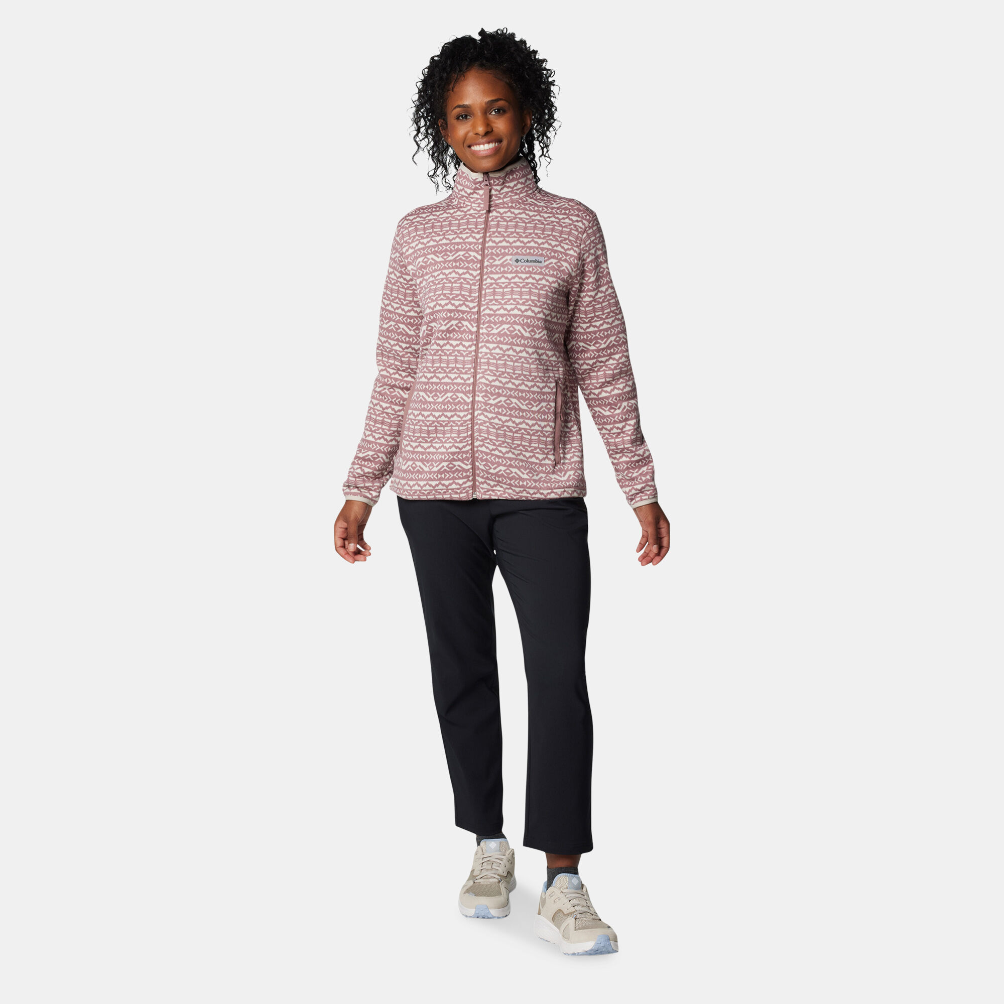 Women s Sweater Weather Printed Full Zip Jacket