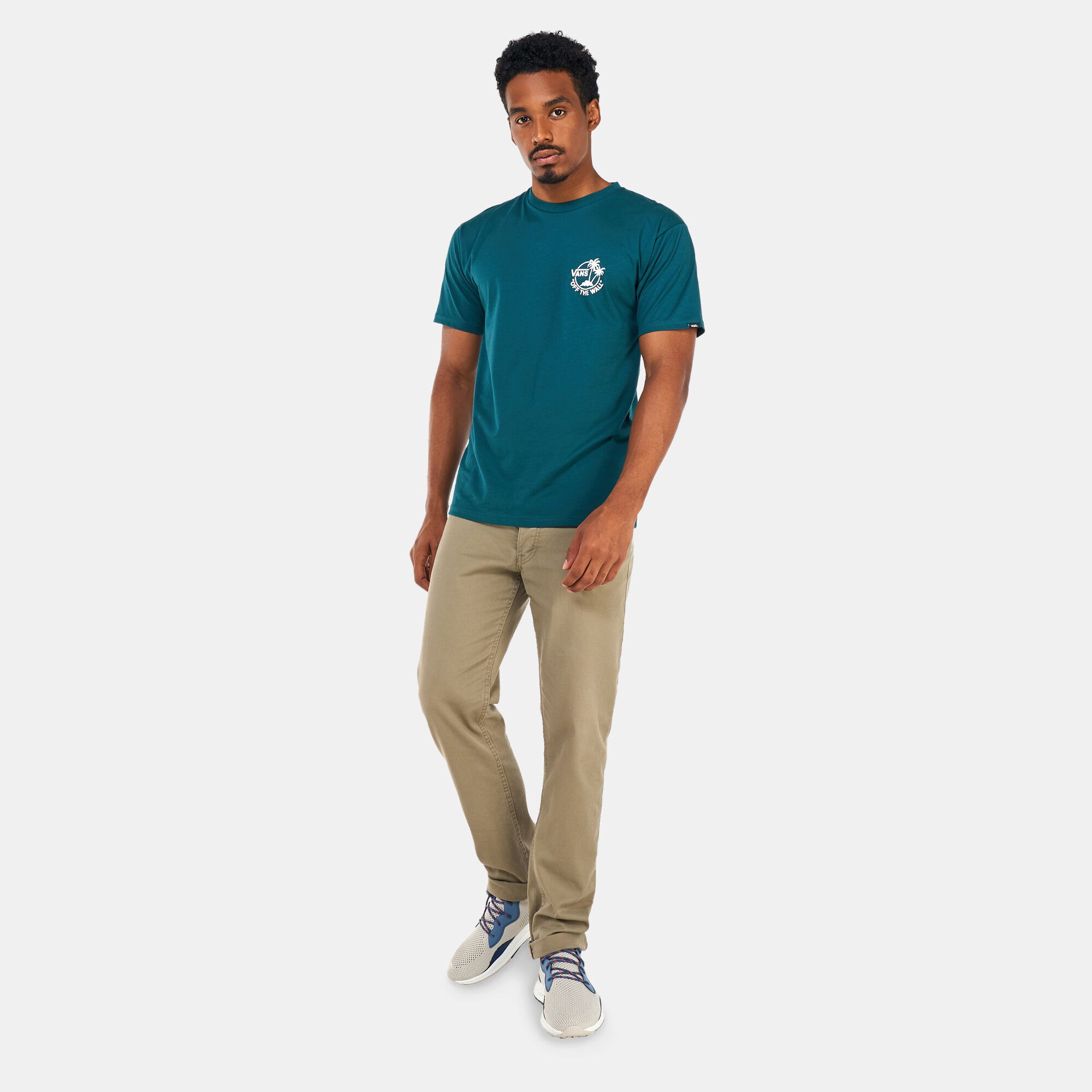 Men s Classic Mini Dual Palm II T Shirt Green VANS in Kuwait SSS