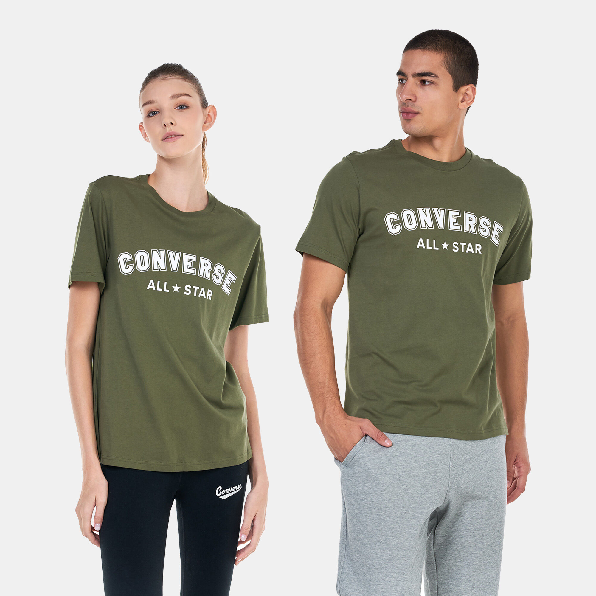 All Star Center Front T Shirt Green Converse in Kuwait SSS