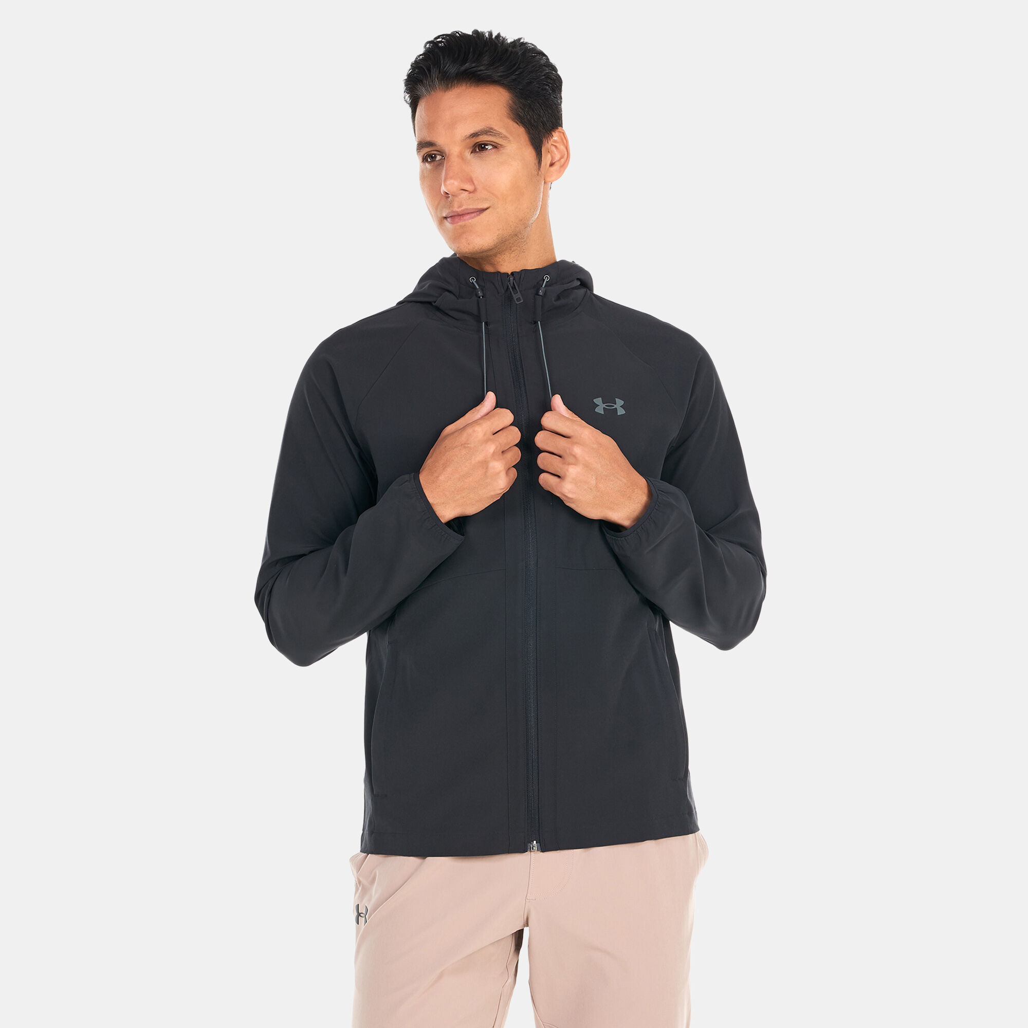 Men's ua stretch woven full zip jacket clearance