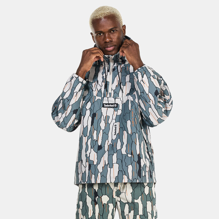 Timberland Men's Pullover Water-Resistant Windbreaker Hooded Jacket Multi image number 0