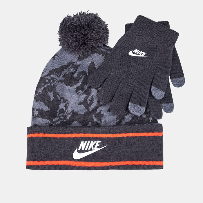 Nike Kids' Camo Beanie Set (Older Kids) Black image number 0