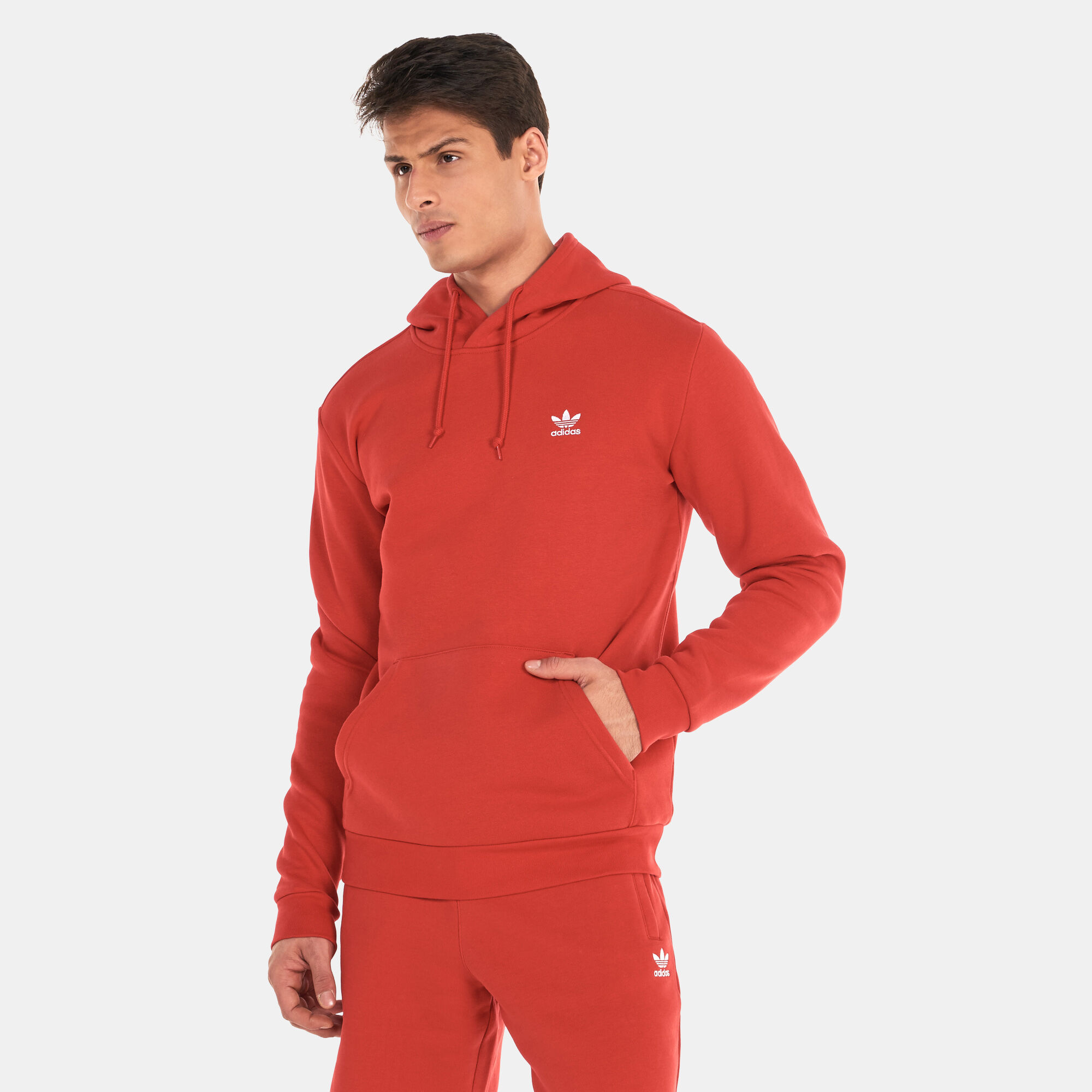 Men s Trefoil Essentials Hoodie Red adidas Originals in Kuwait SSS