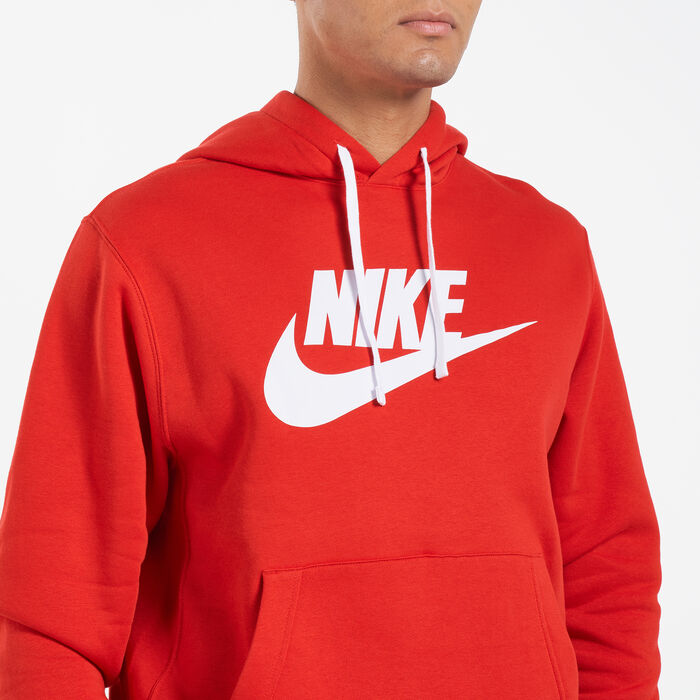 Buy Nike Men's Sportswear Club Fleece Hoodie Red in Kuwait -SSS
