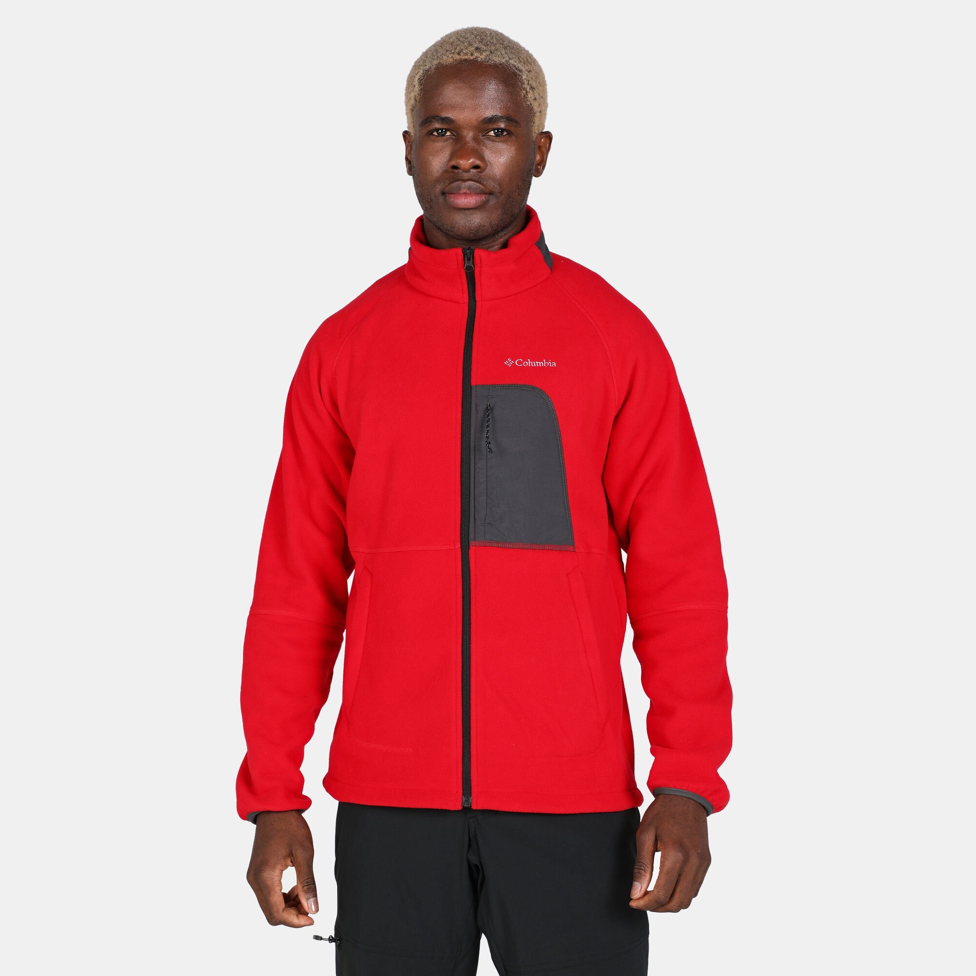 Men's columbia shop red fleece jacket