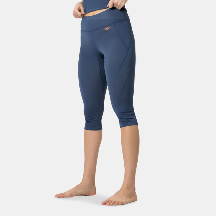 Speedo Women's Panel 3/4 Swimming Pants Blue image number 0