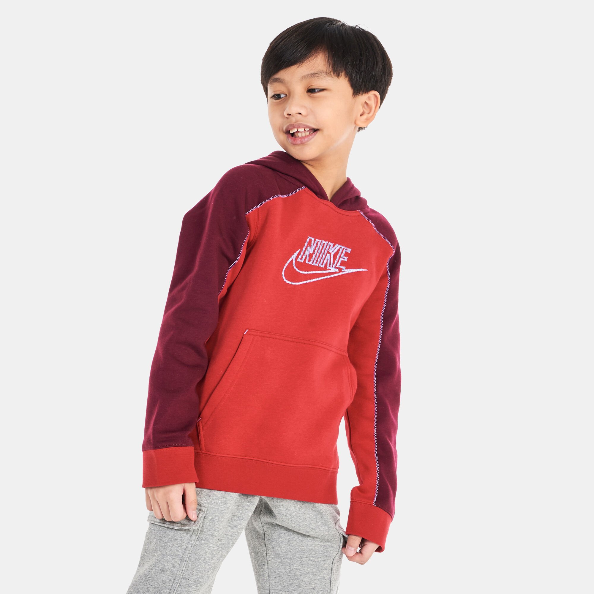 Red nike kids hoodie 2025