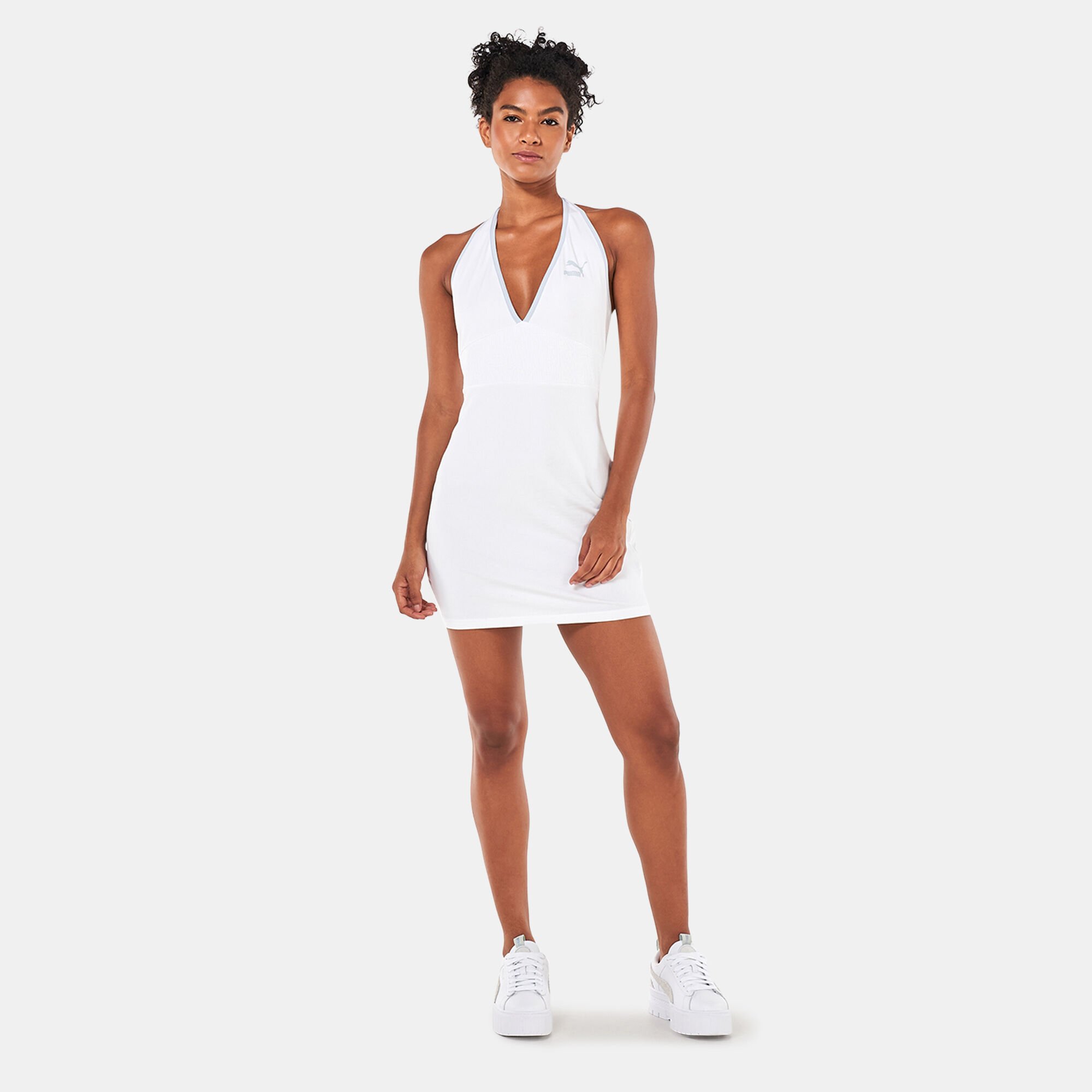 Women s Classics Halterneck Dress White PUMA in Kuwait SSS