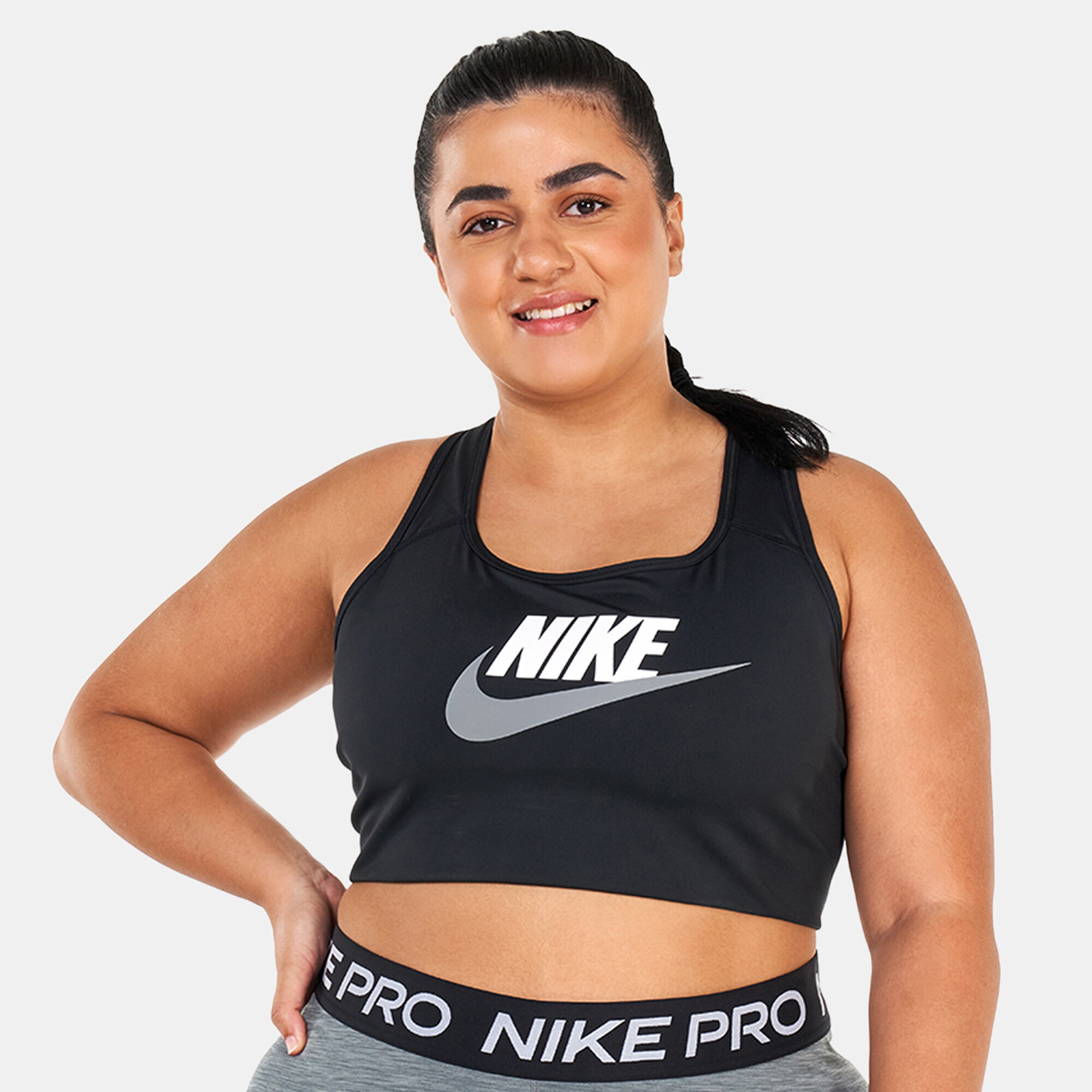 Plus size nike crop top sales