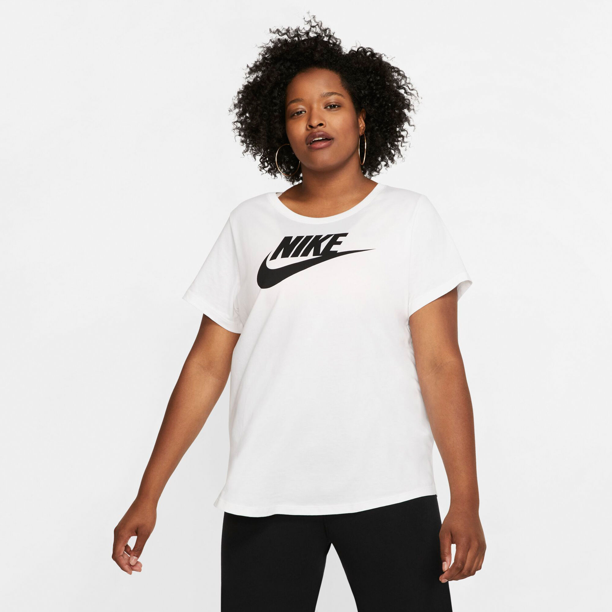 Buy Nike Women s Sportswear Essential T Shirt Plus Size White in
