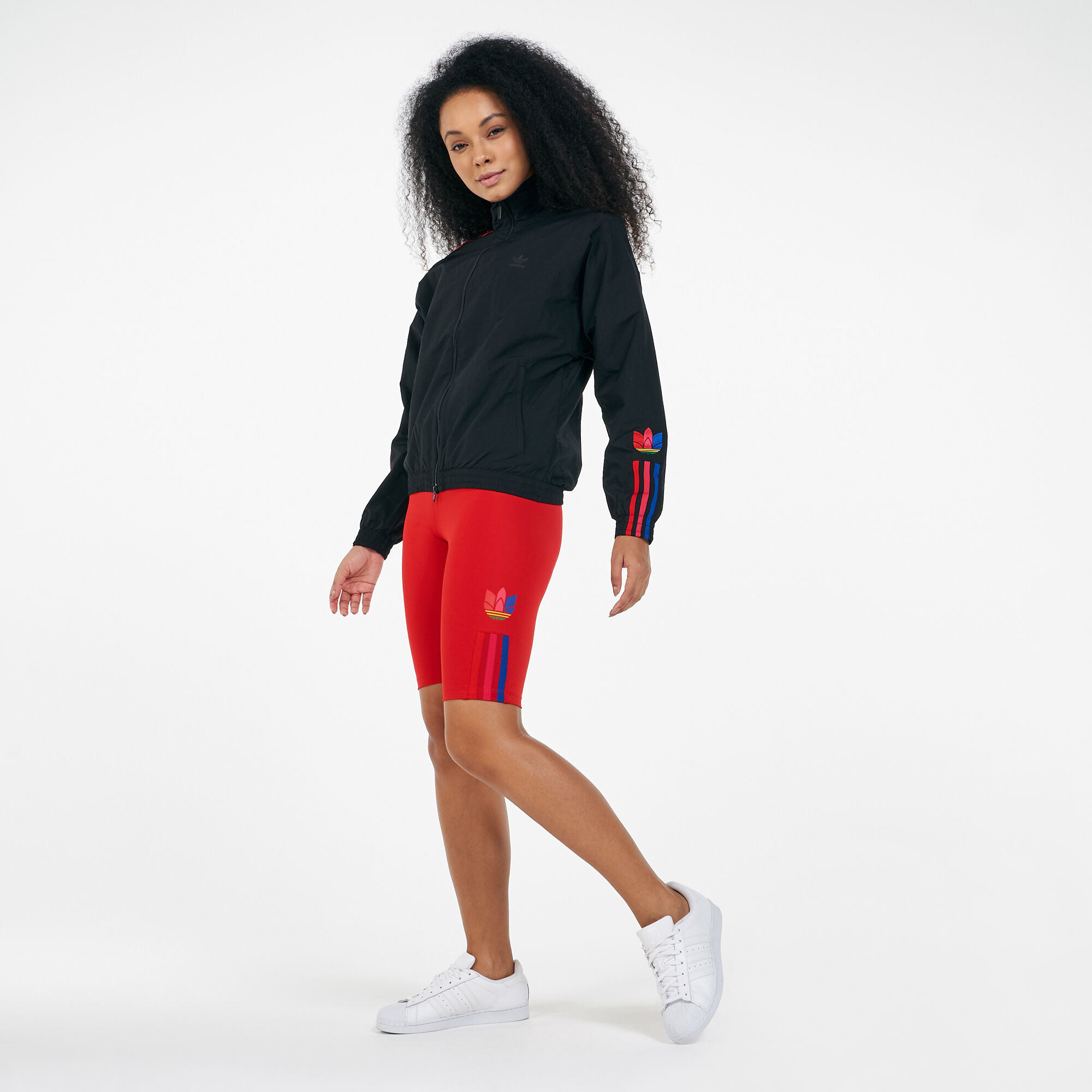 Buy adidas Originals Women s Adicolor 3D Trefoil Track Jacket