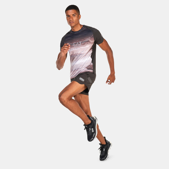 EA7 Emporio Armani Men's Ventus 7 Top Performance Shorts Grey image number 2