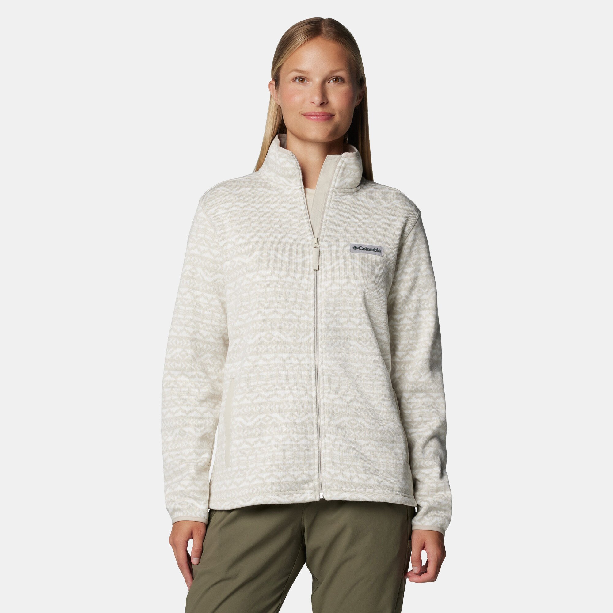 Women s Sweater Weather Printed Full Zip Jacket