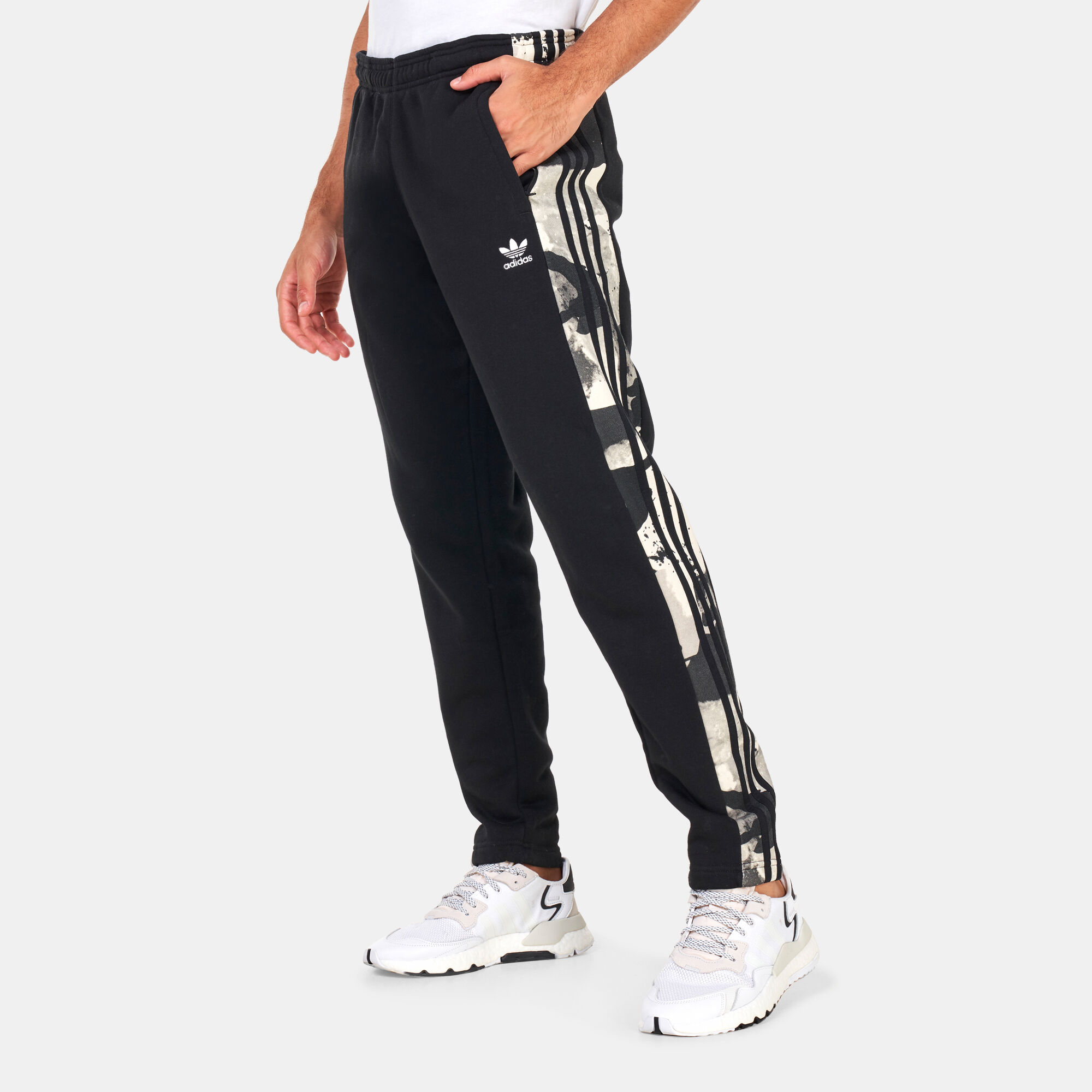 Adidas sweatpants sales with buttons