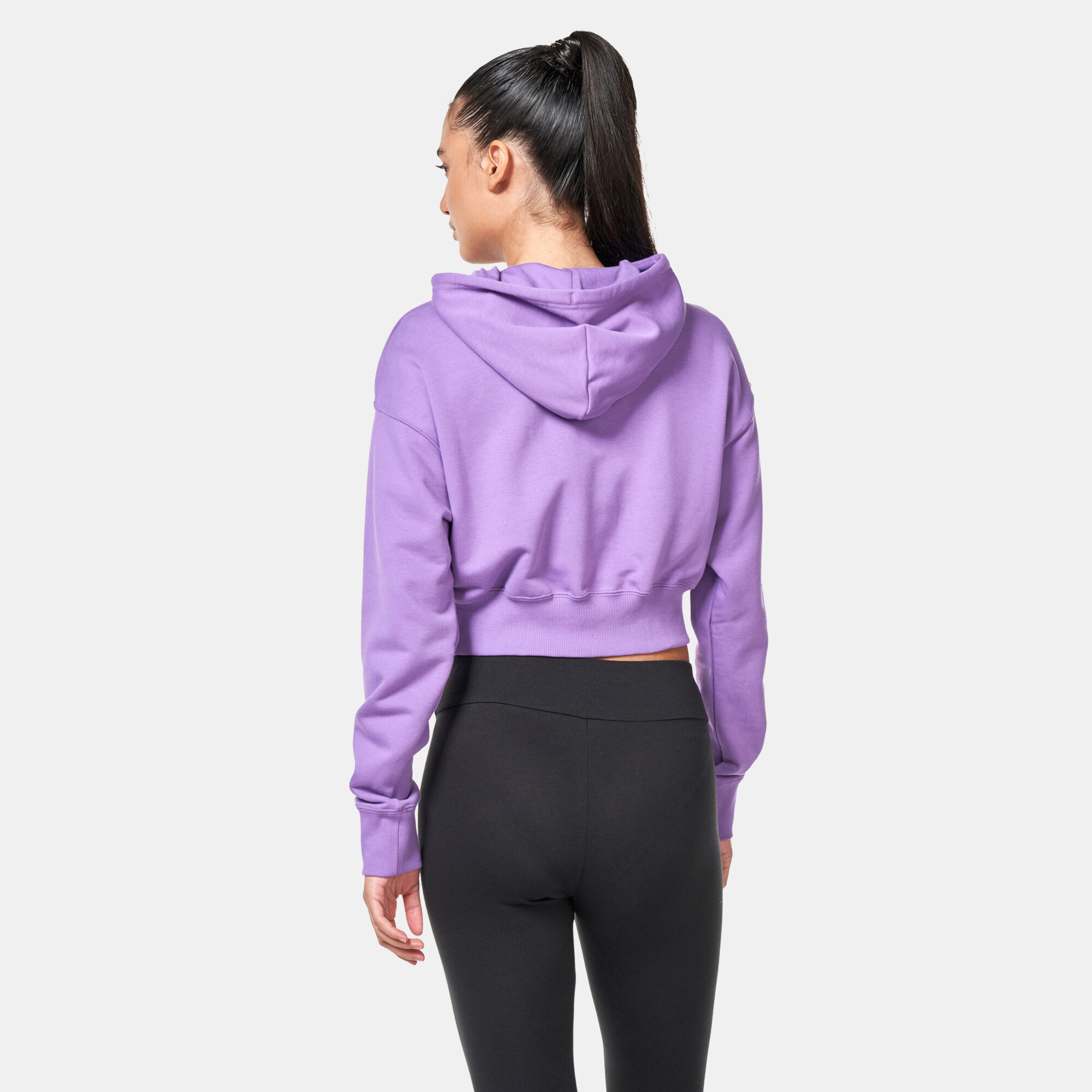 Women s Team Cropped Hoodie Purple PUMA in Kuwait SSS