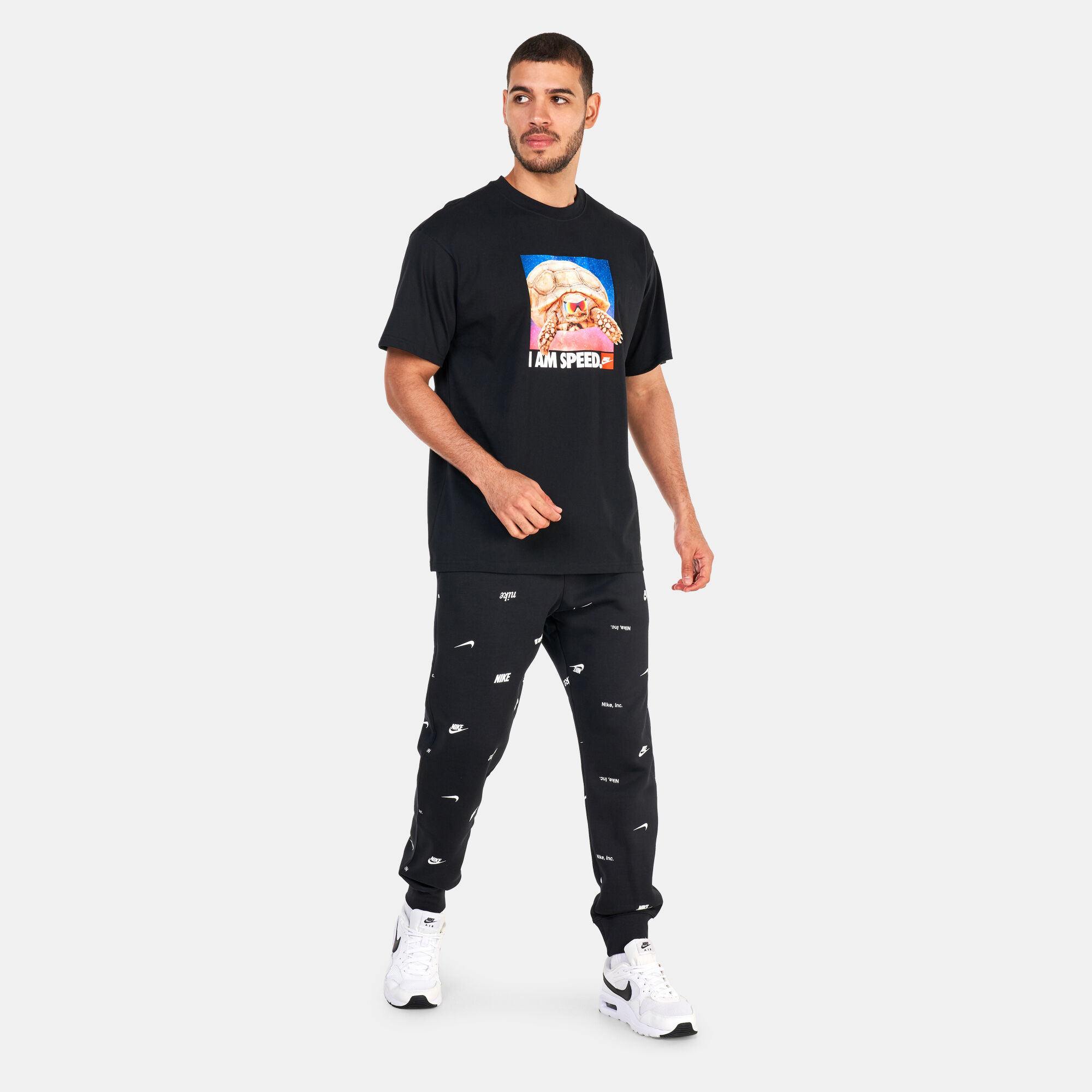 Nike fleece 2025 printed crew joggers