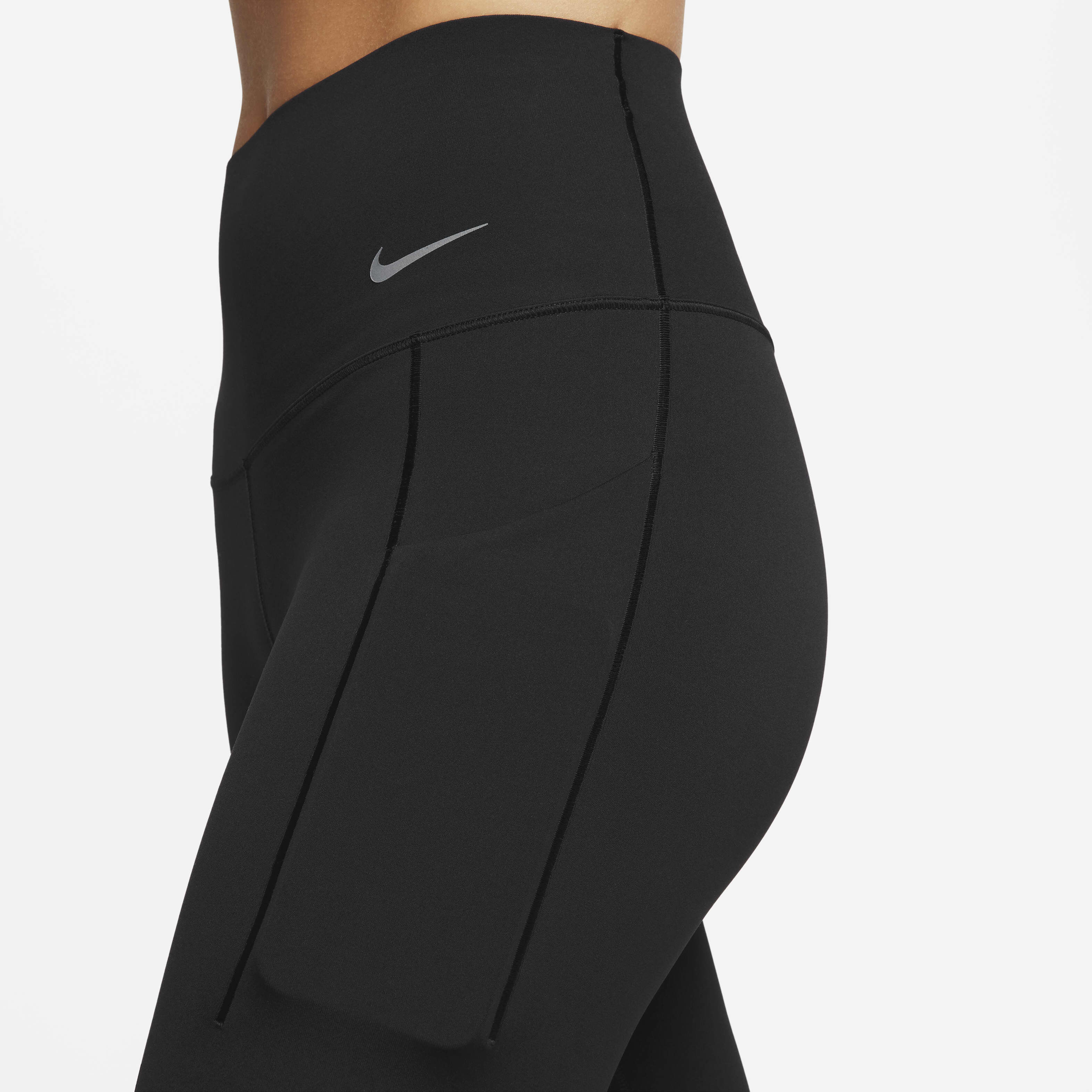 Women s Universa Medium Support High Waisted Full Length Leggings Black Nike in Kuwait SSS