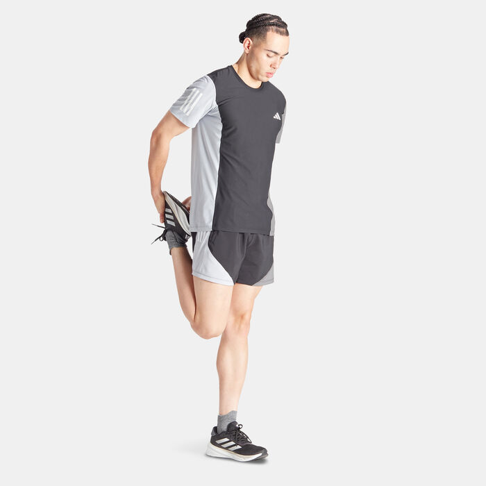 adidas Men's Own the Run Colorblock Running Shorts Black image number 2