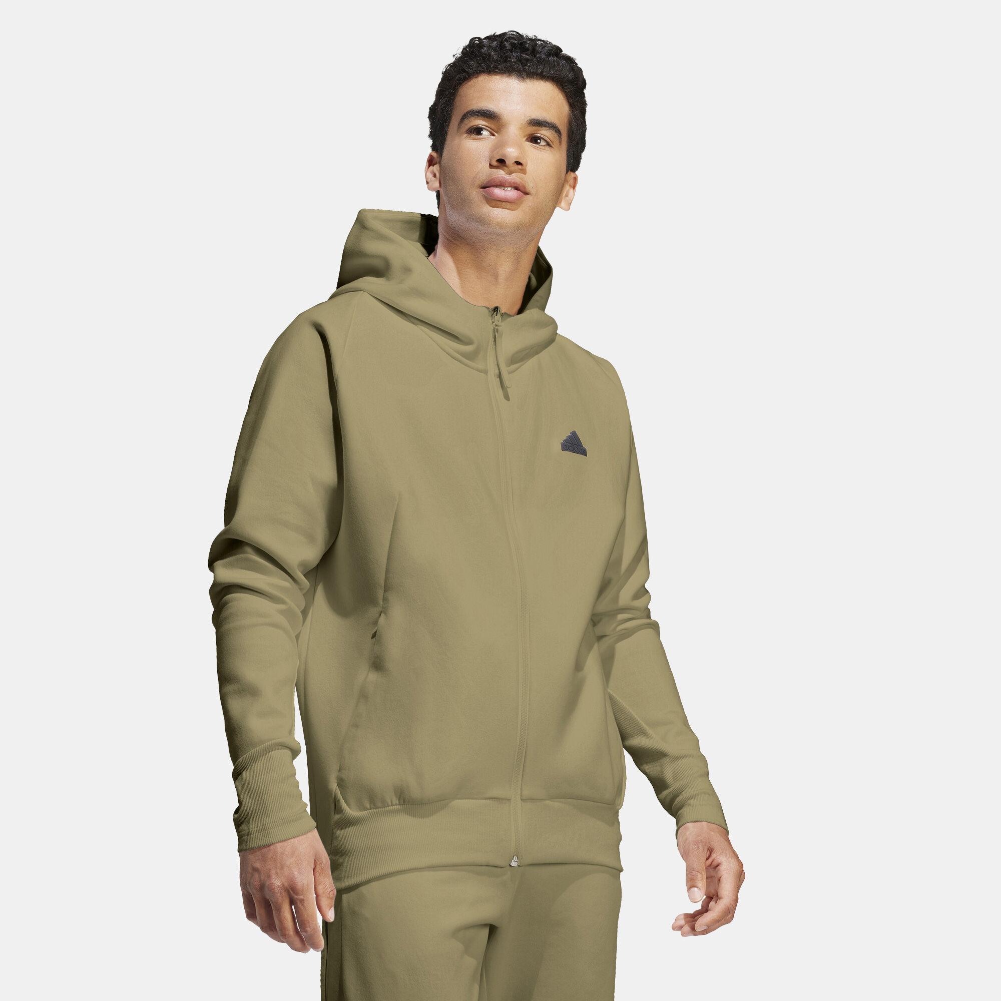 Men s Z.N.E. Premium Full Zip Hoodie Green adidas in Kuwait SSS