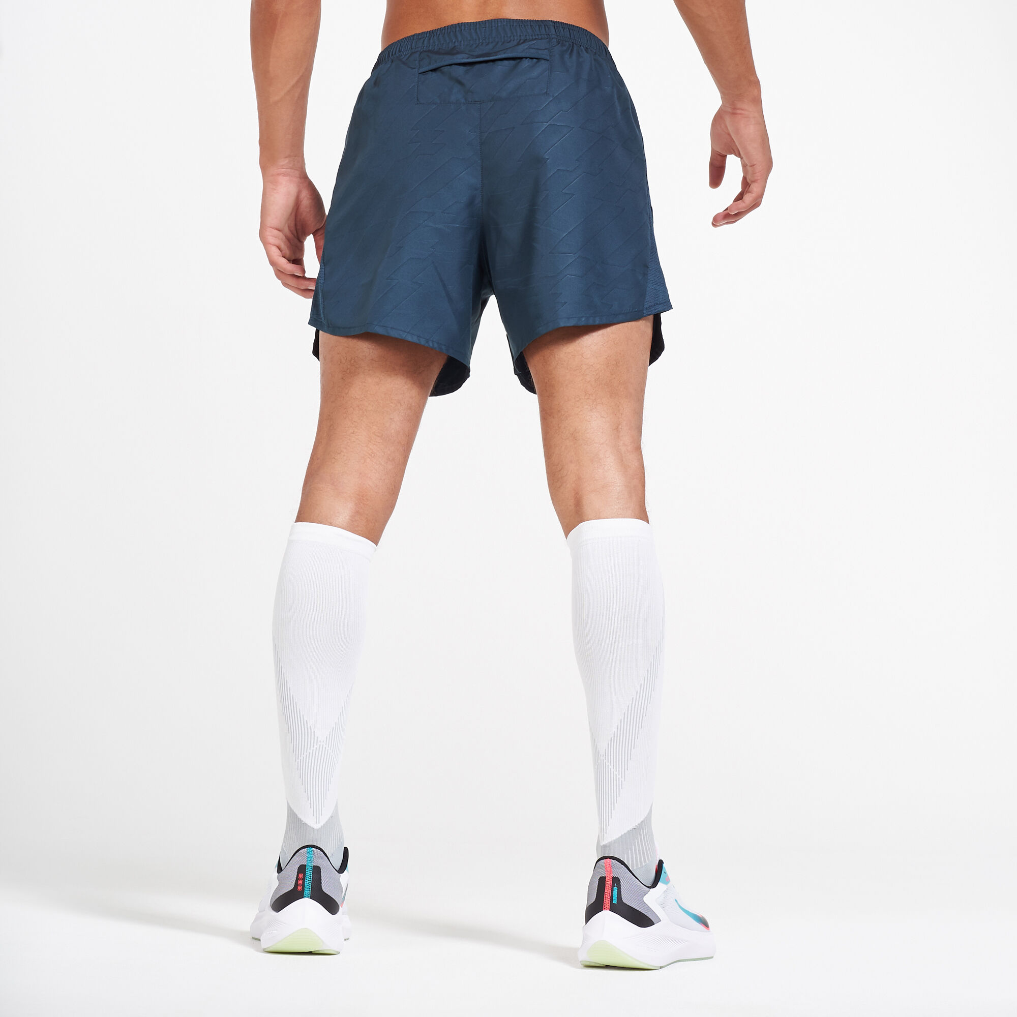Men's challenger 7 top lined printed running shorts