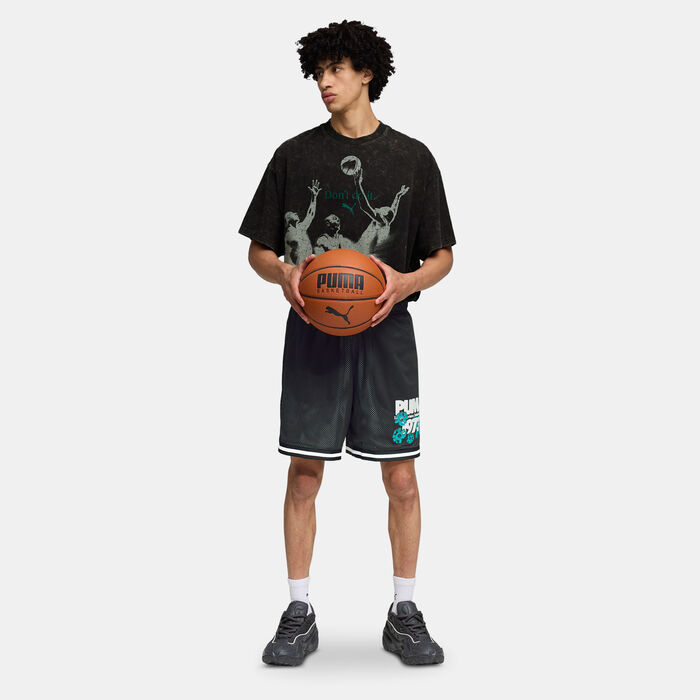 PUMA Kids' Hoopocalypse Reversible Basketball Shorts Black image number 2