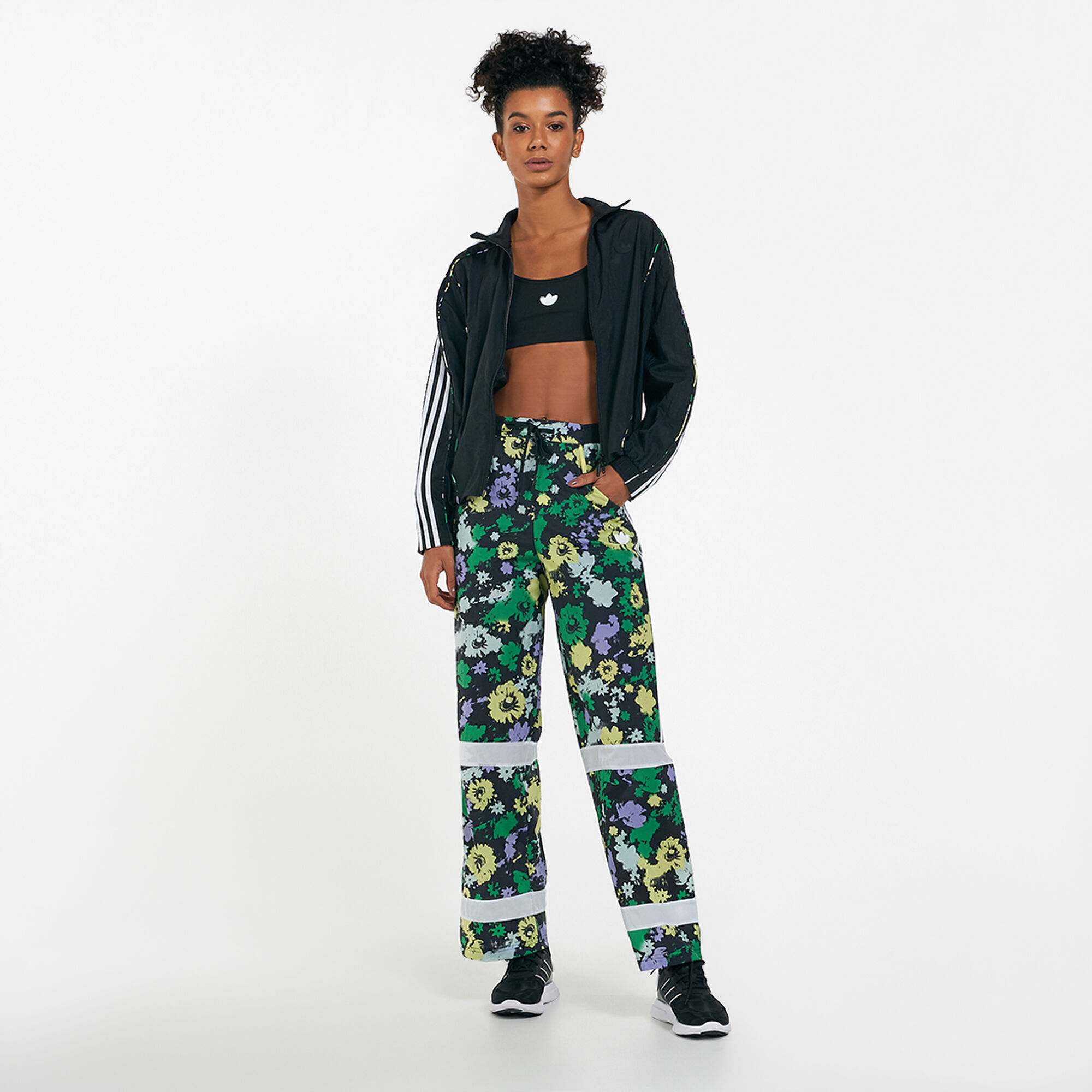 Adidas floral track pants shop