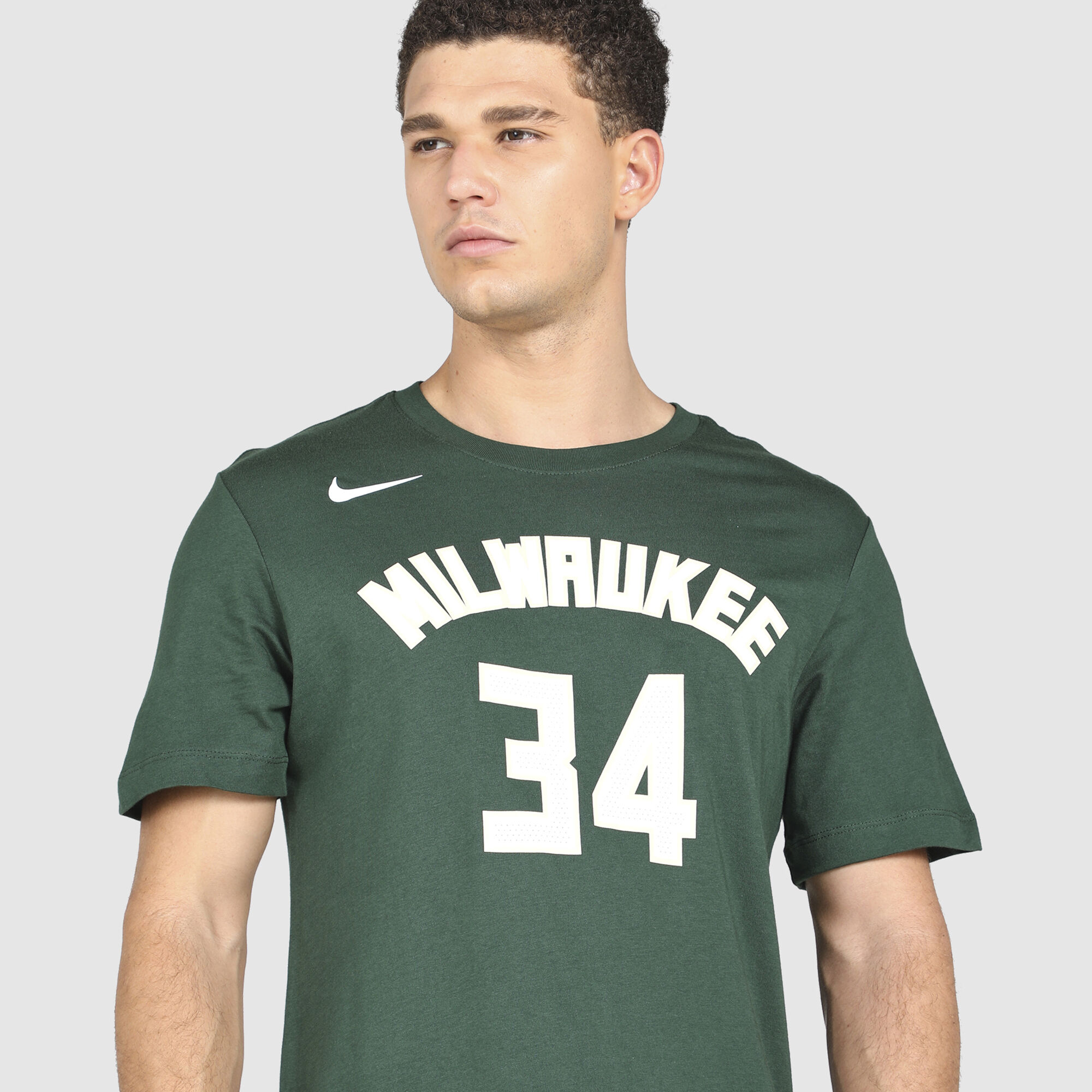 Men s NBA Milwaukee Bucks Giannis Antetokounmpo T Shirt Green Nike in Kuwait SSS