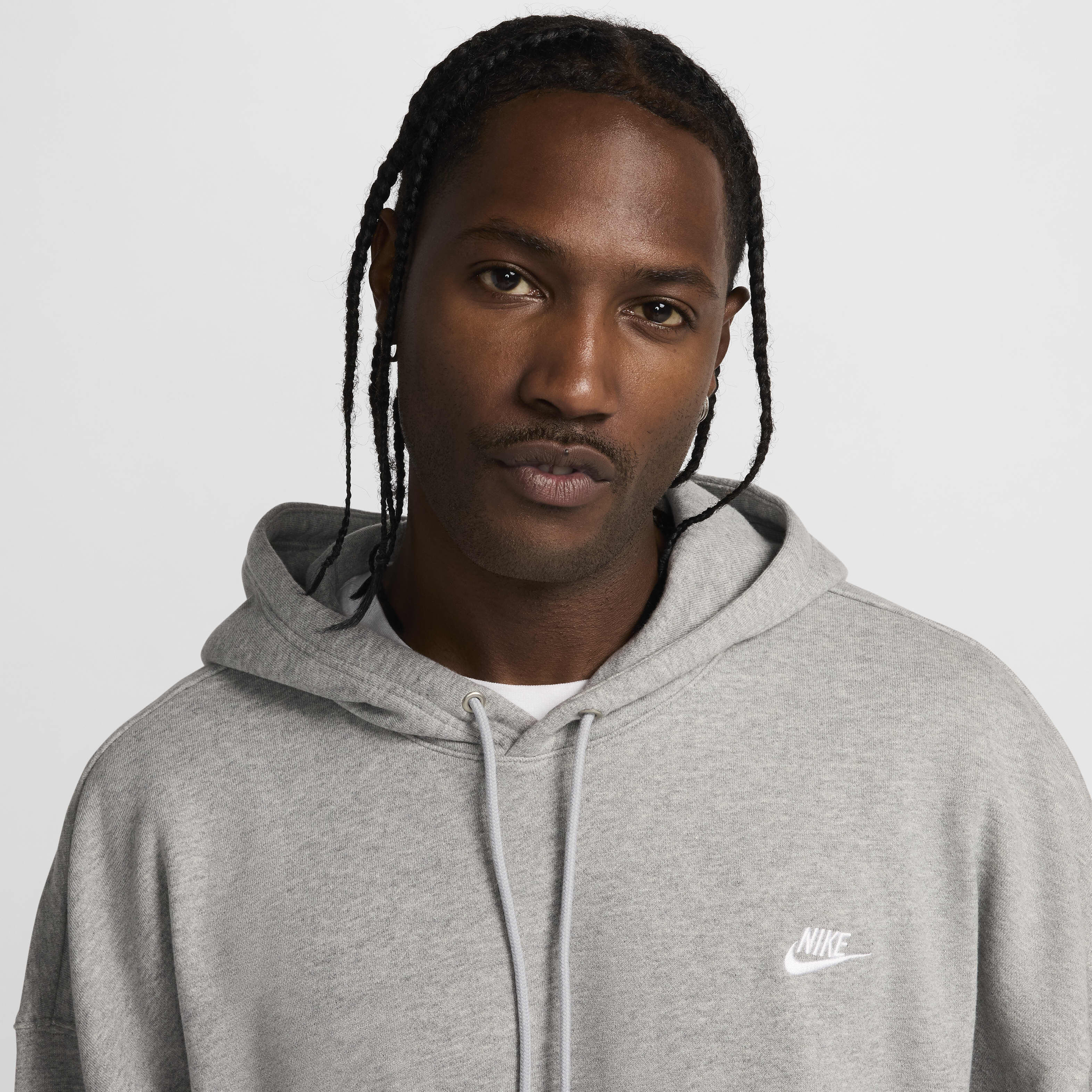 Men s Club Fleece Oversized Hoodie Grey Nike in Kuwait SSS