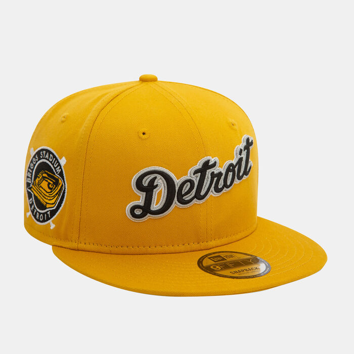 New Era Men's MLB Detroit Tigers Wordmark Patch 9FIFTY Cap Yellow image number 3