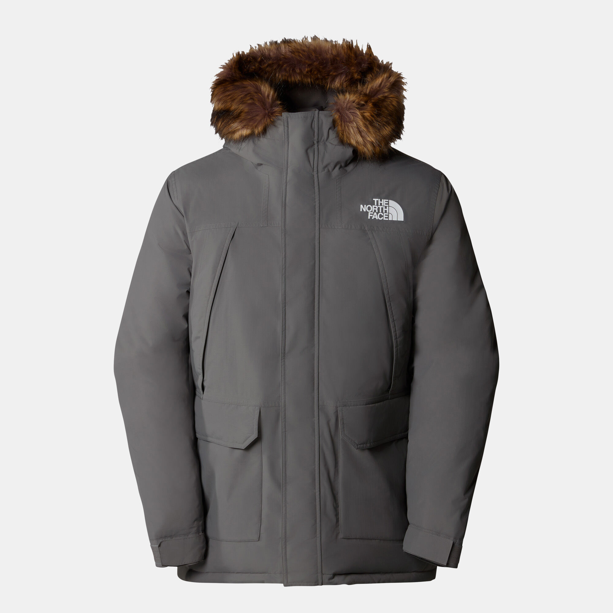 Shop The North Face Men's McMurdo Parka Jacket Grey Online in