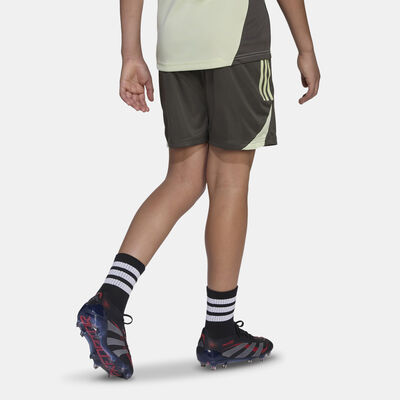 adidas Kids' Real Madrid Tiro 25 Competition Training Football Shorts Grey