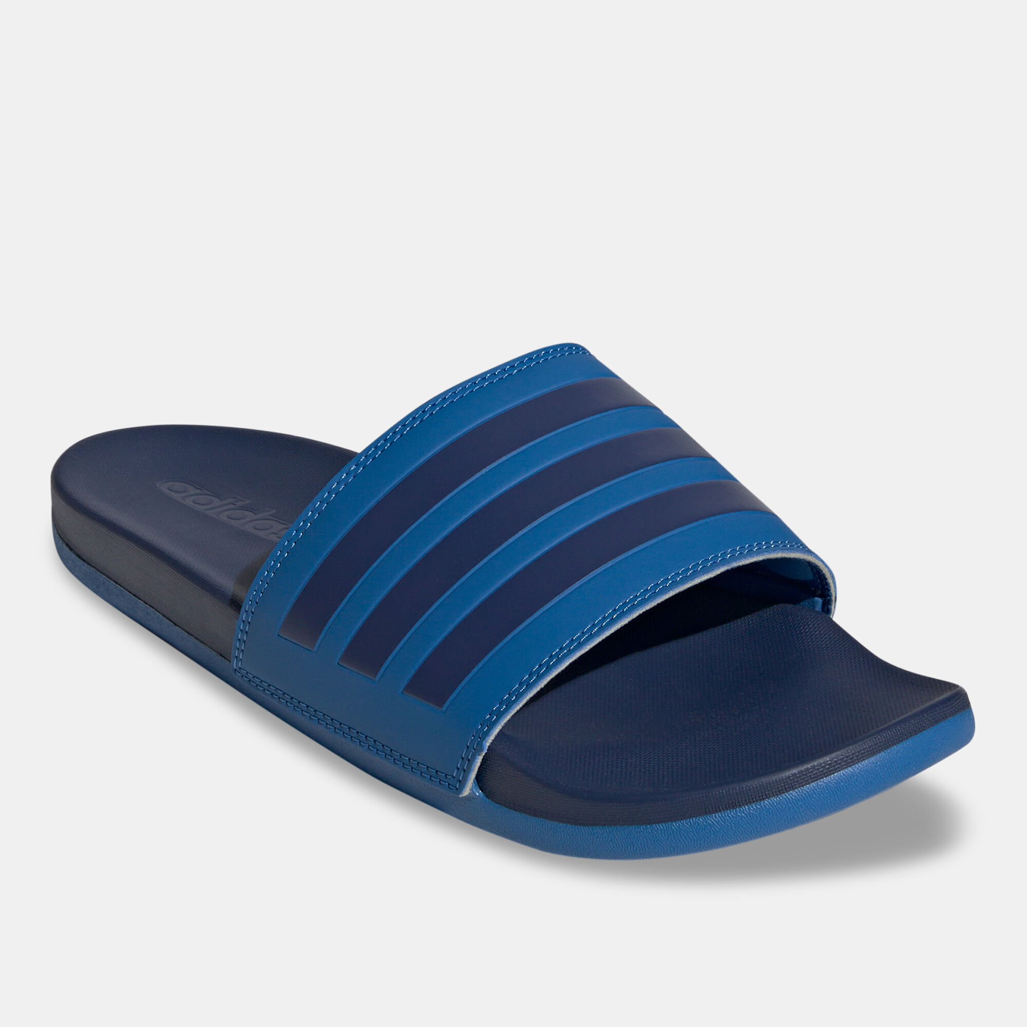 Adidas blue slippers sales