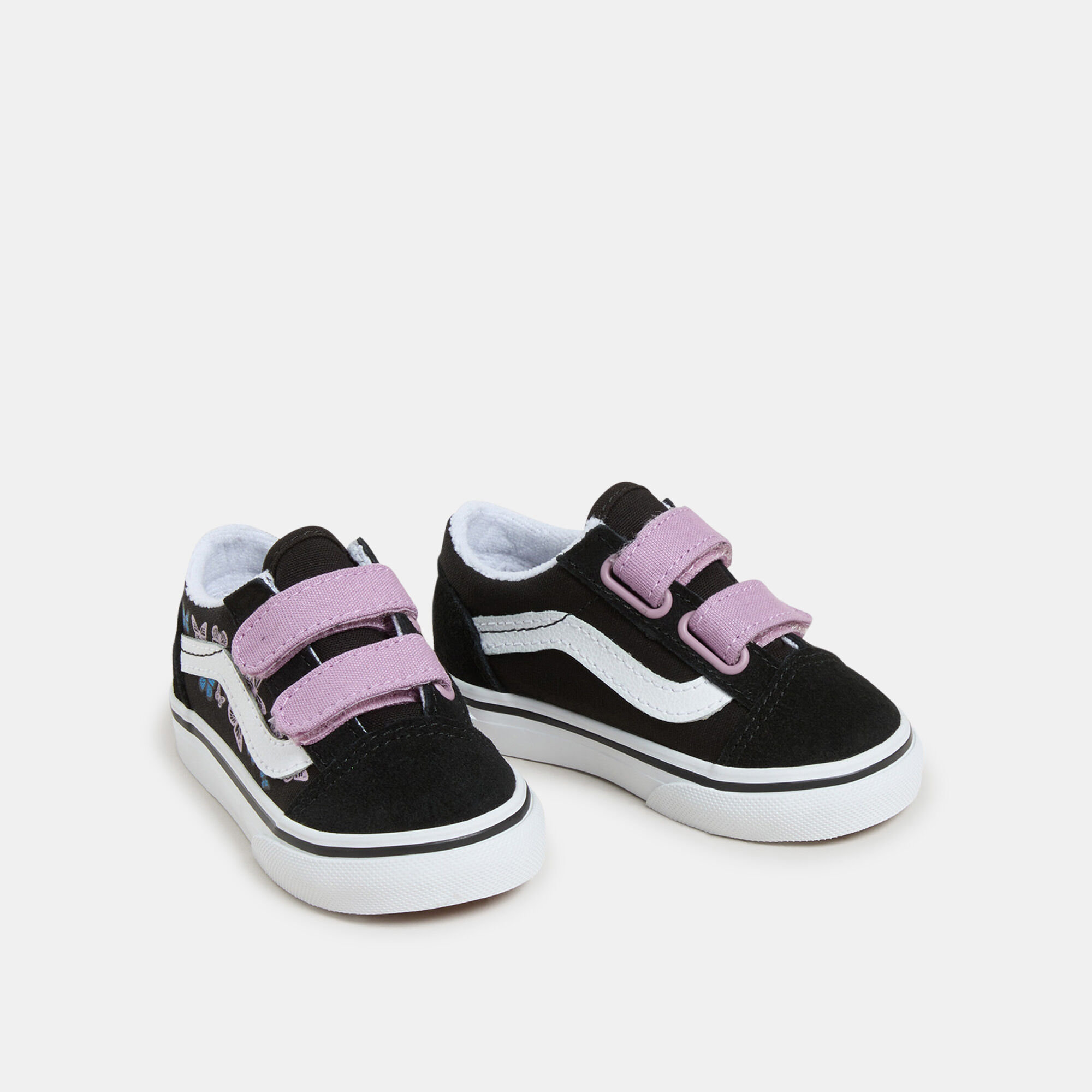 Kids Old Skool Velcro Shoes Baby and Toddler Black Vans in Kuwait SSS