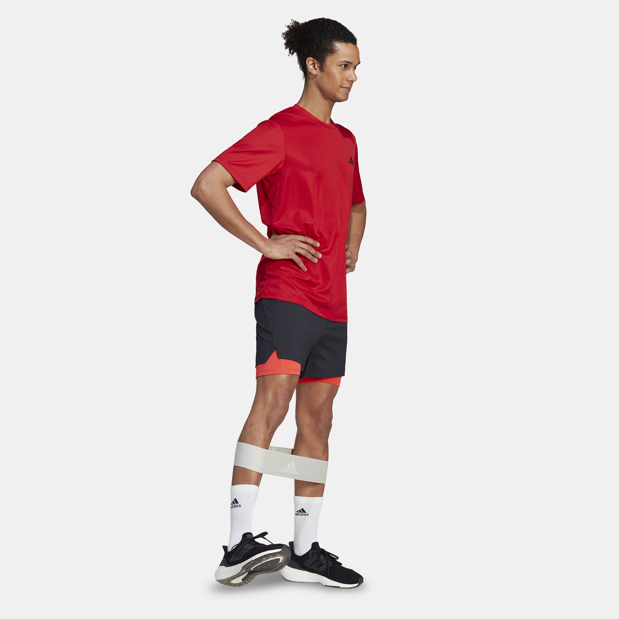 Two in one gym shorts on sale