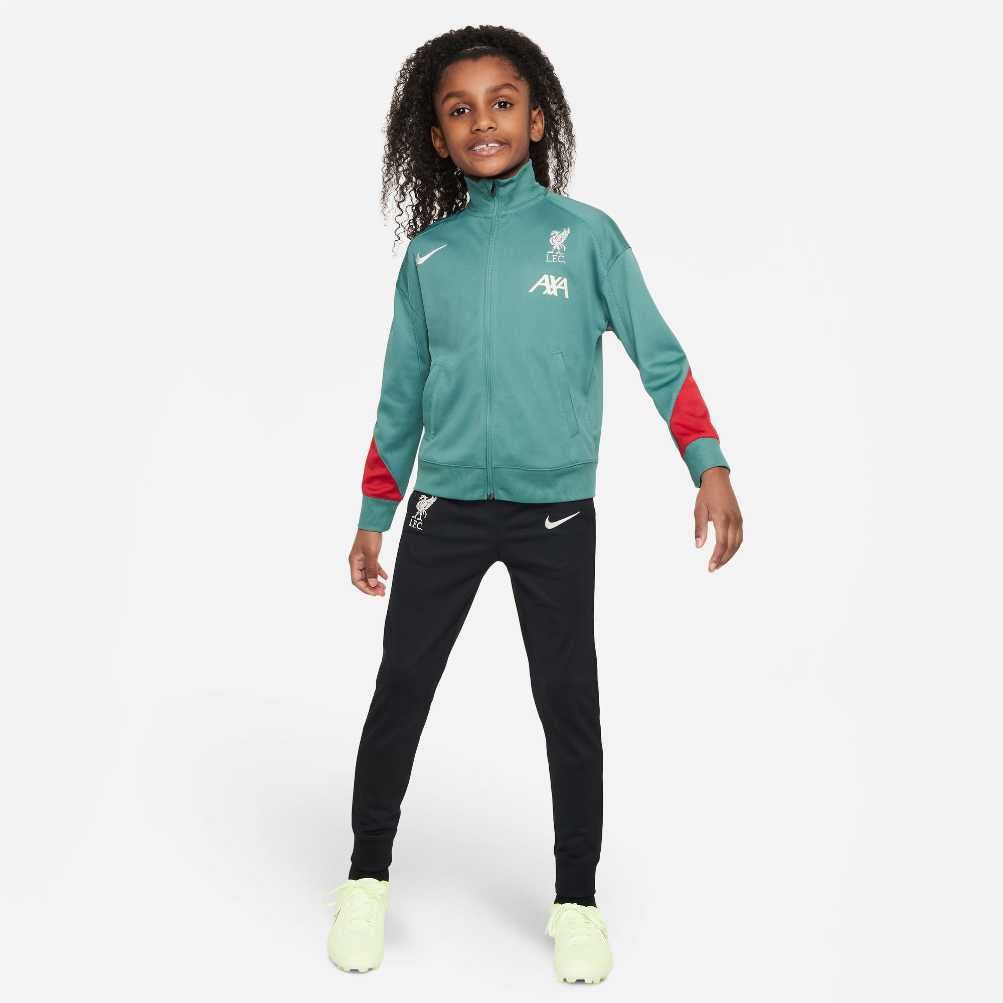 Kids Liverpool Strike Dri FIT Football Tracksuit Green Nike in Kuwait SSS