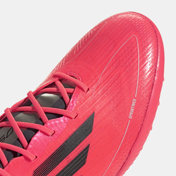 adidas Men's F50 Pro Turf Ground Football Shoes Pink image number 5