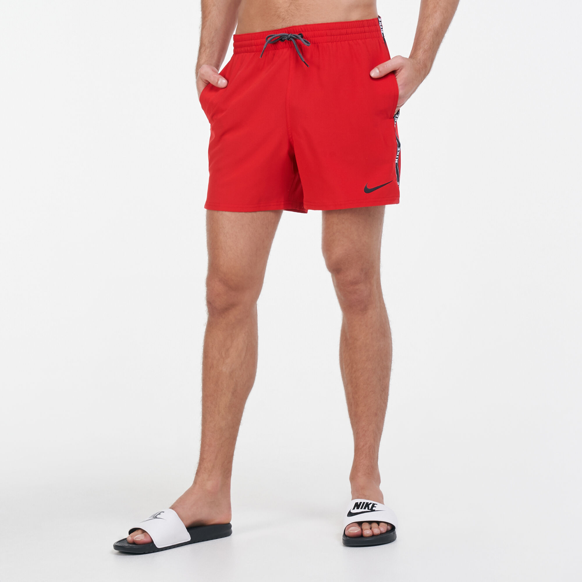 Red nike swim on sale trunks