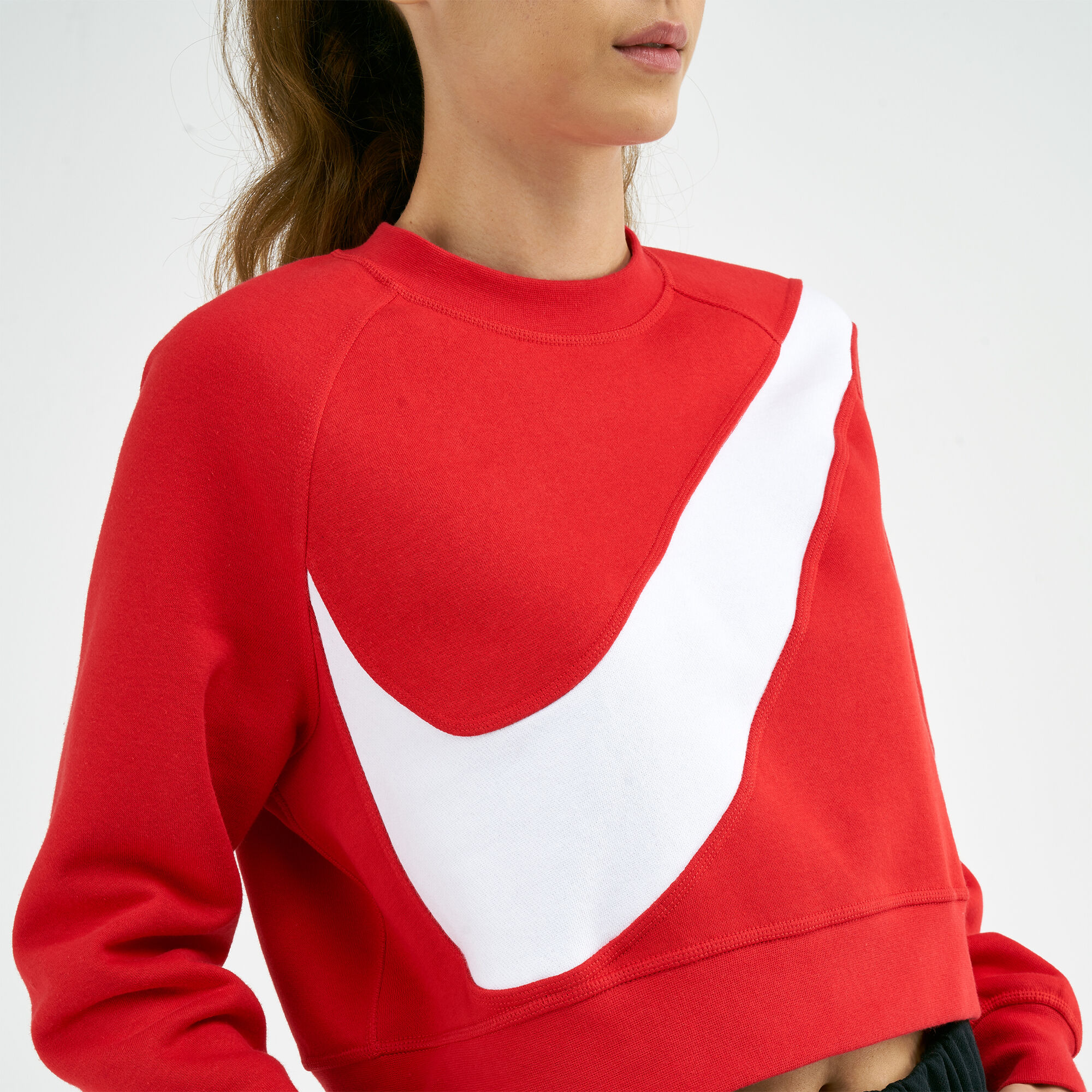Nike swoosh store fleece crew sweatshirt