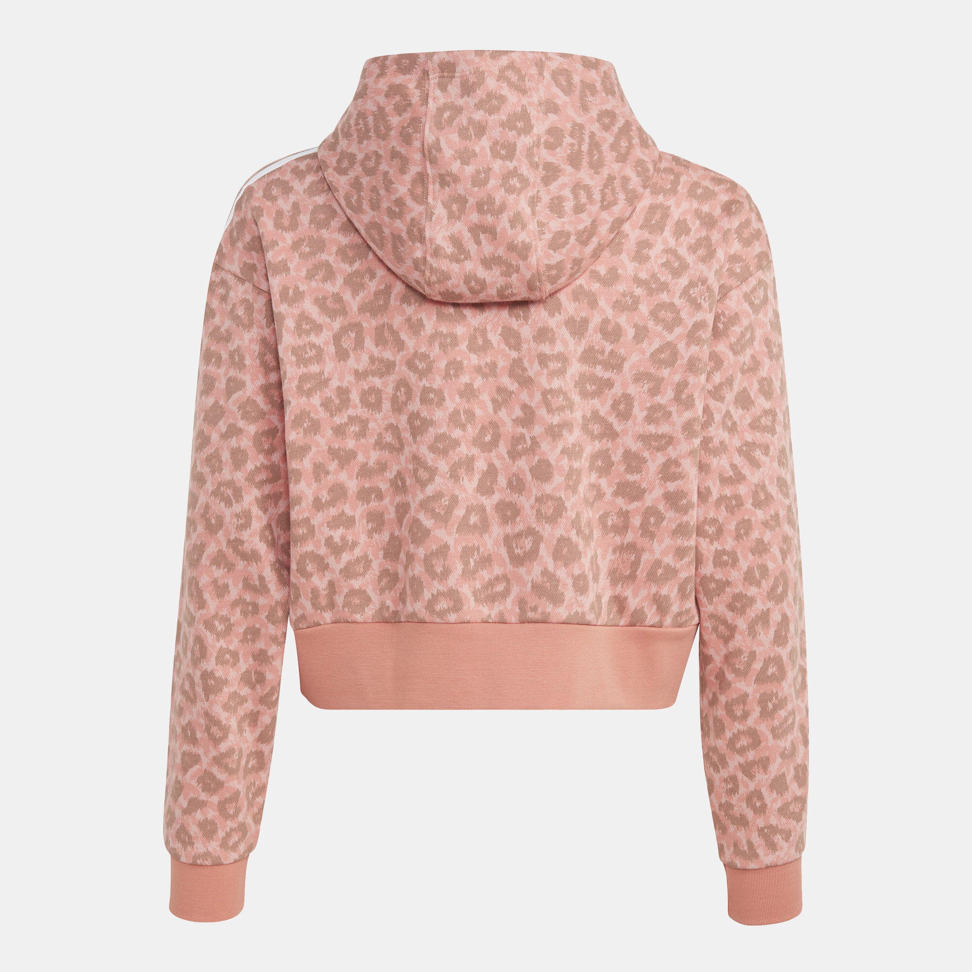 Kids Animal Allover Print Crop Hoodie Peach adidas Originals in Kuwait SSS