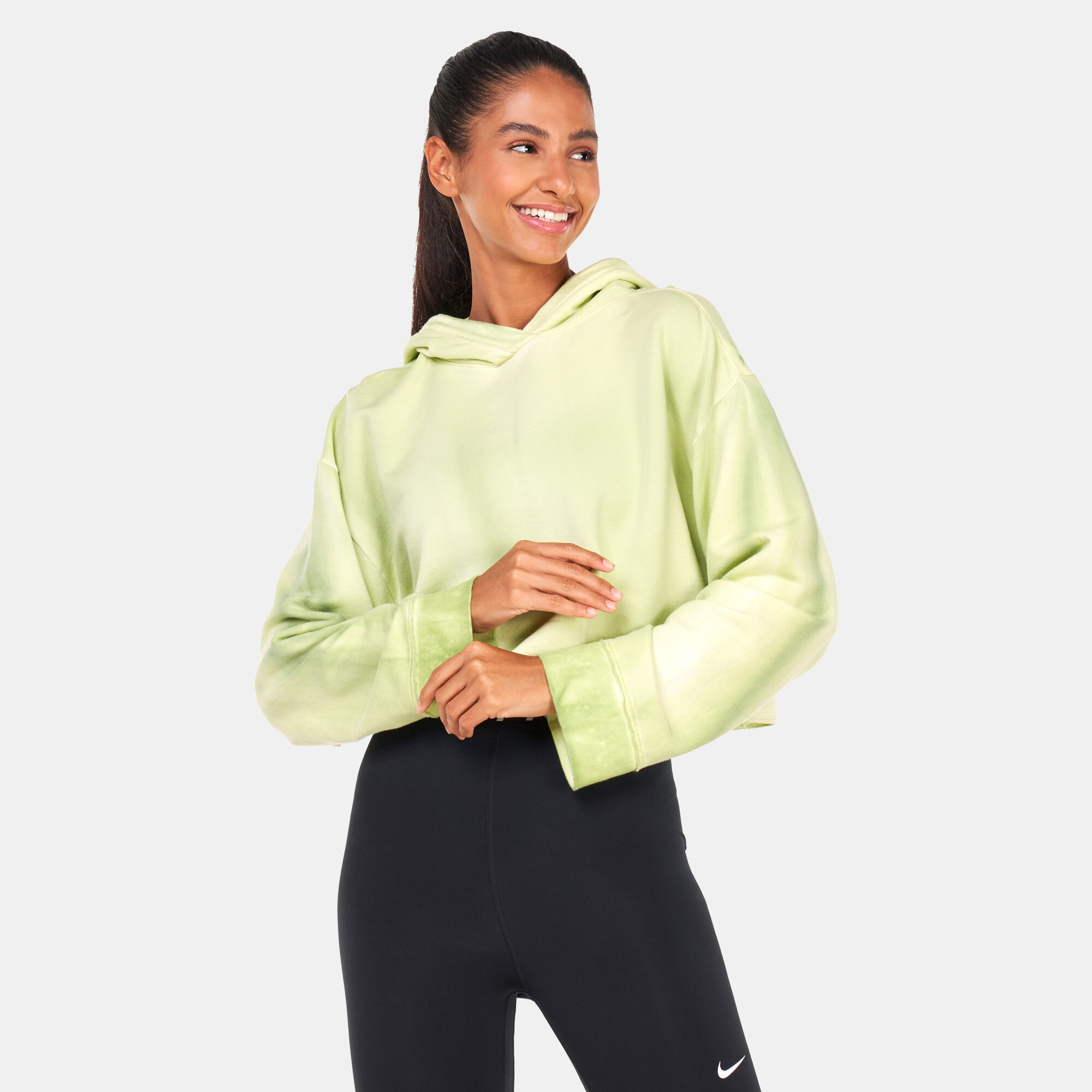 Nike neon green hoodie women's best sale