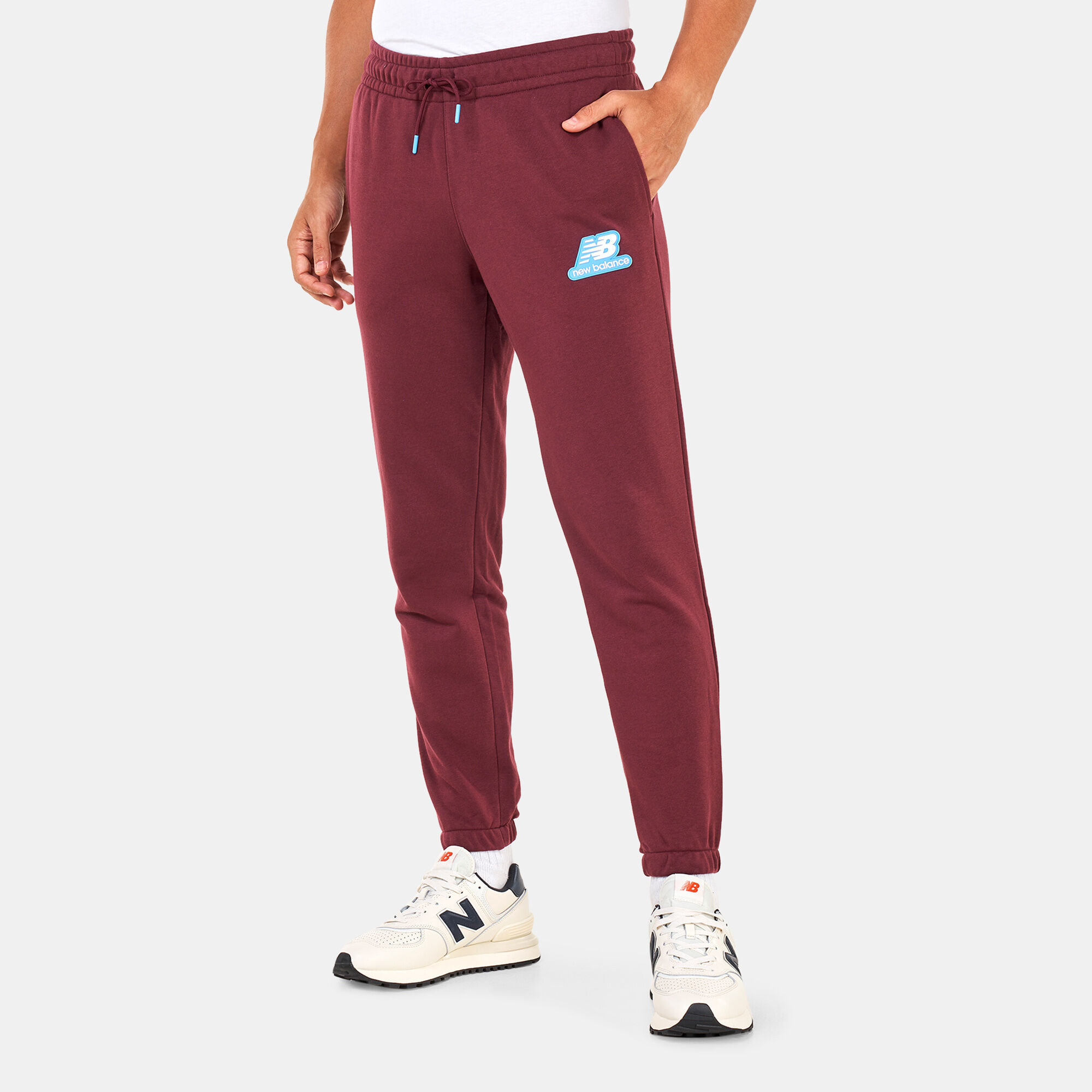 New balance mens slim fleece pants on sale
